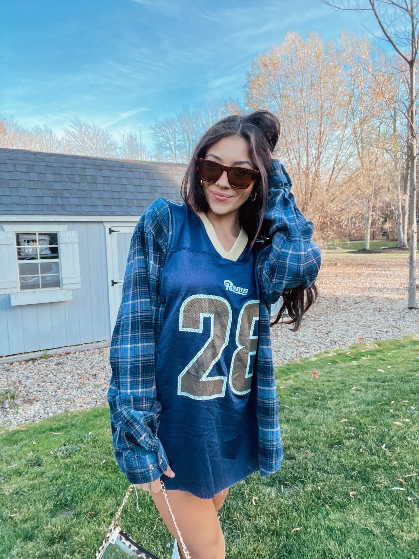 #28 FAULK OLD SCHOOL RAMS JERSEY X FLANNEL