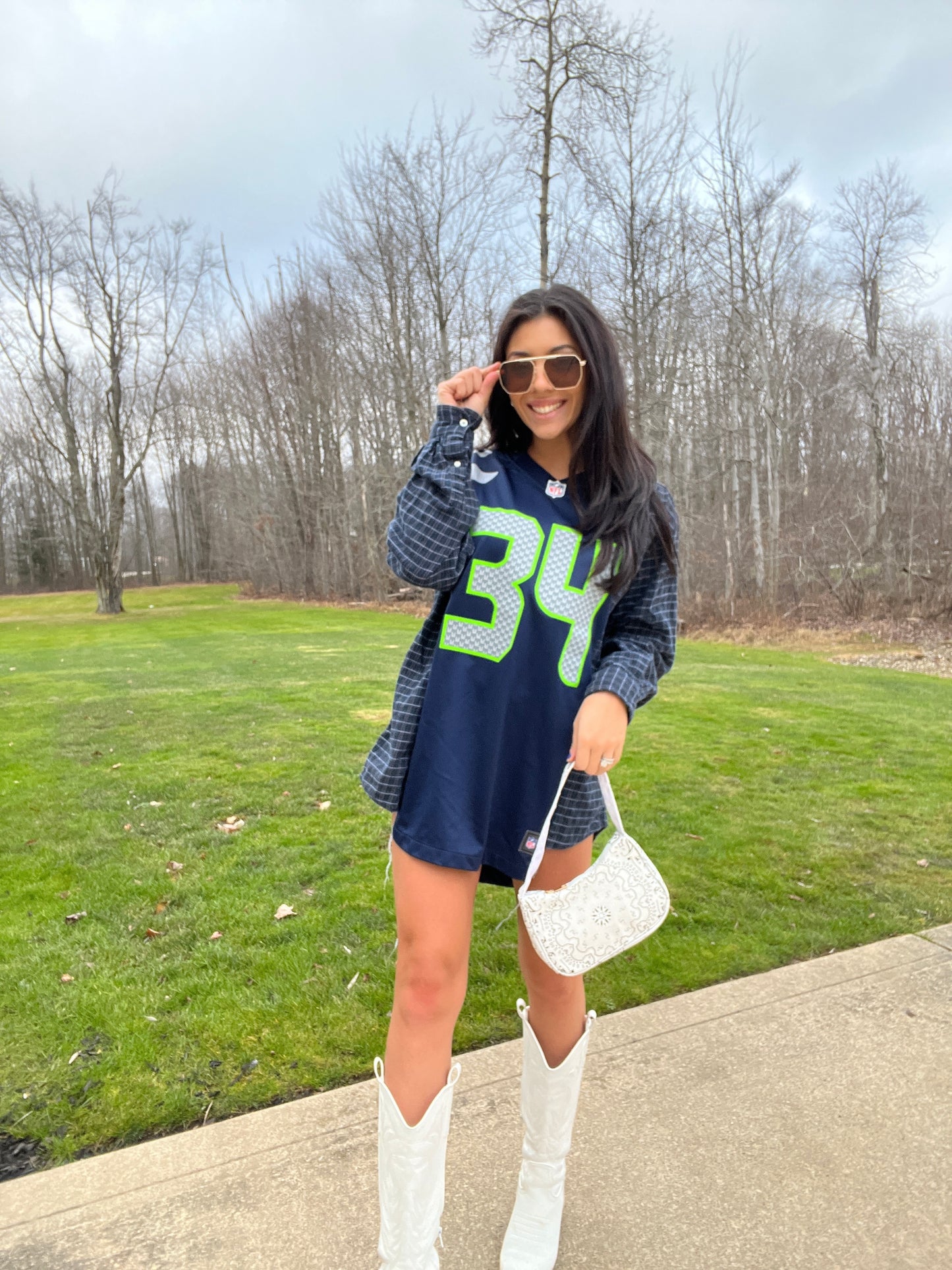 #34 RAWLS SEAHAWKS JERSEY X FLANNEL