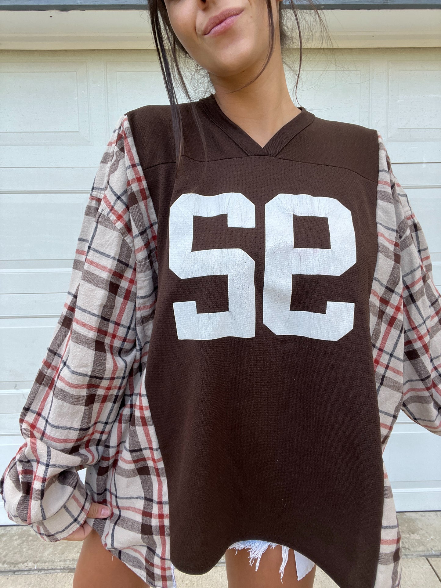 C BROWN JERSEY X FLANNEL