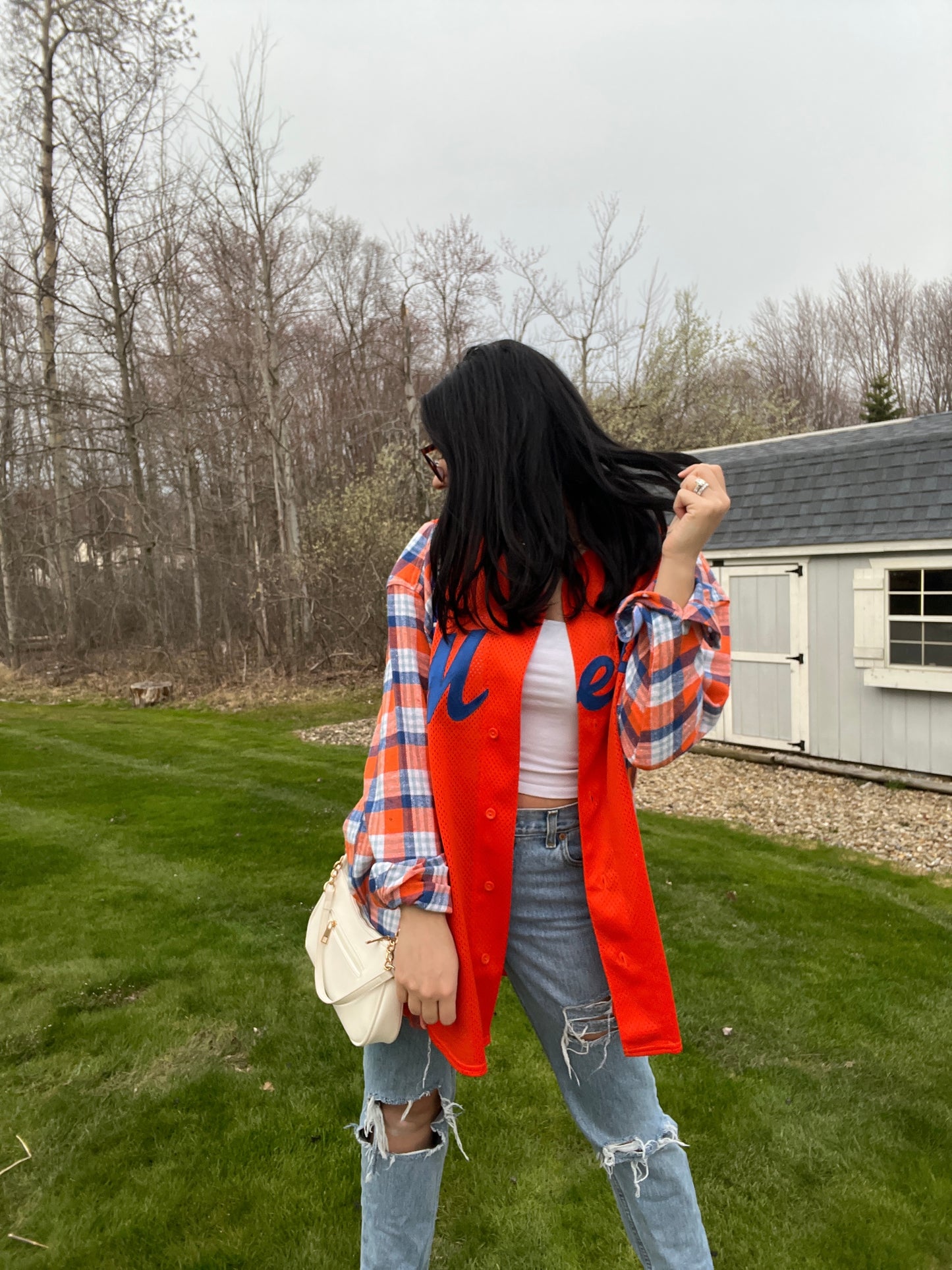 NY METS JERSEY X FLANNEL