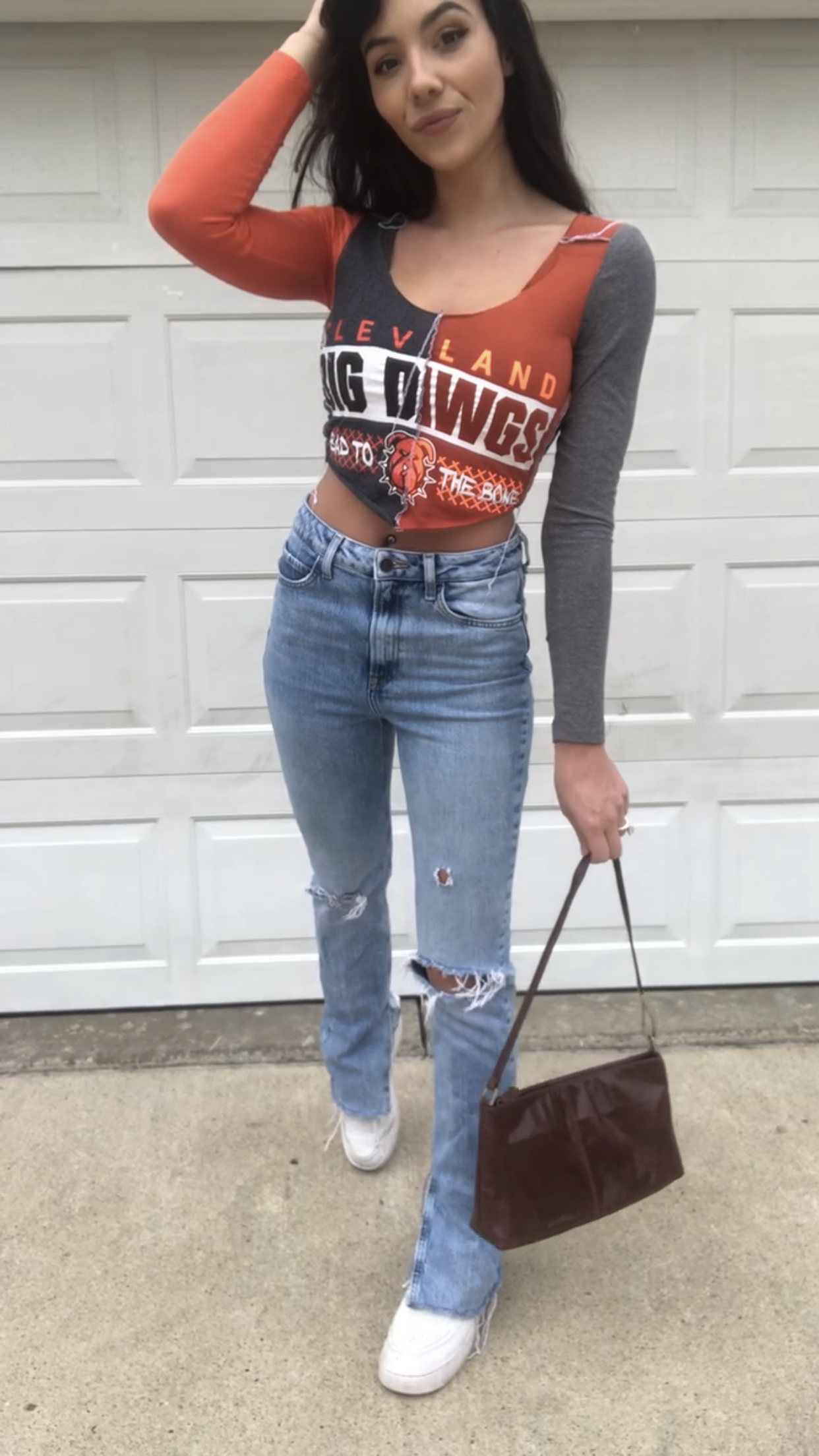 BROWNS SPLIT LONG SLEEVE