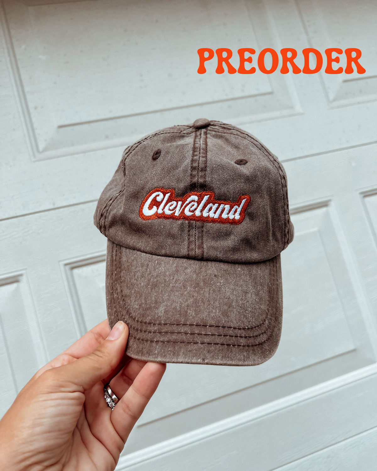 *PREORDER VINTAGE BROWN DENIM HAT