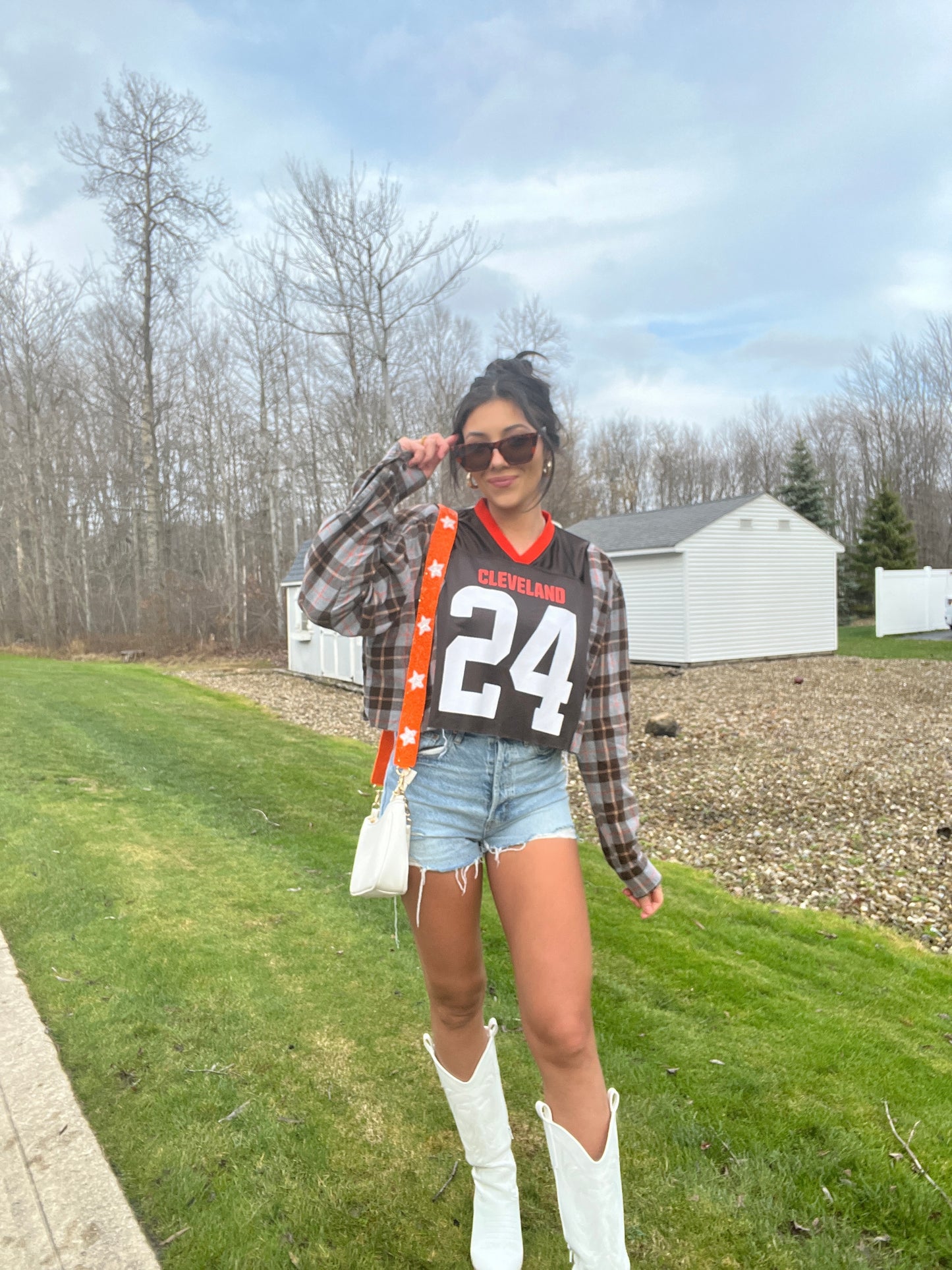#24 CHUBB BROWNS JERSEY X FLANNEL