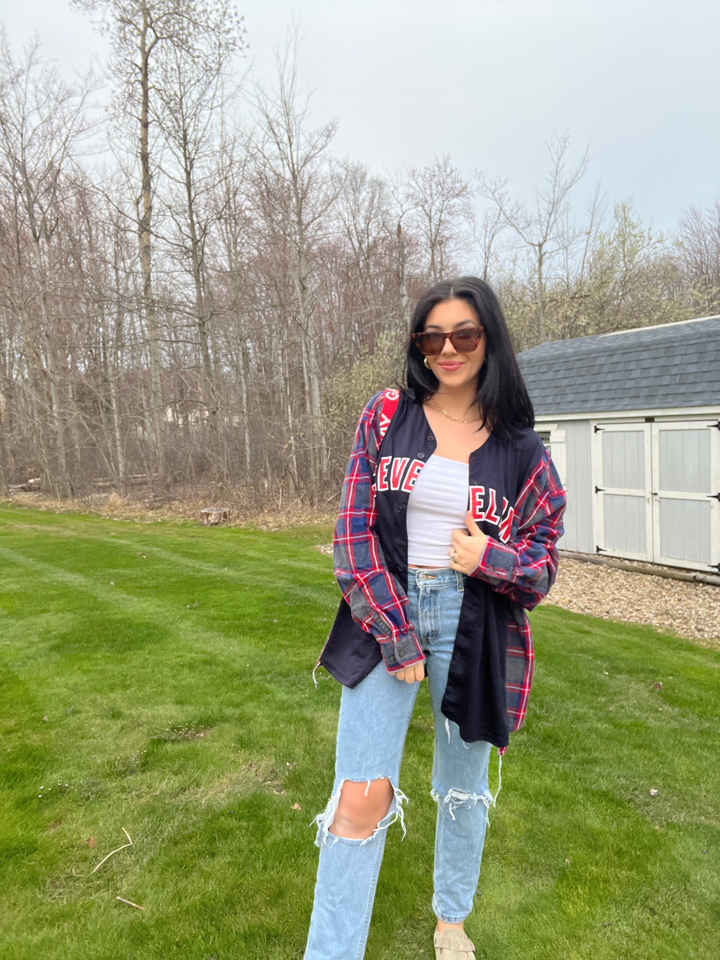 CLEVELAND BASEBALL JERSEY X FLANNEL