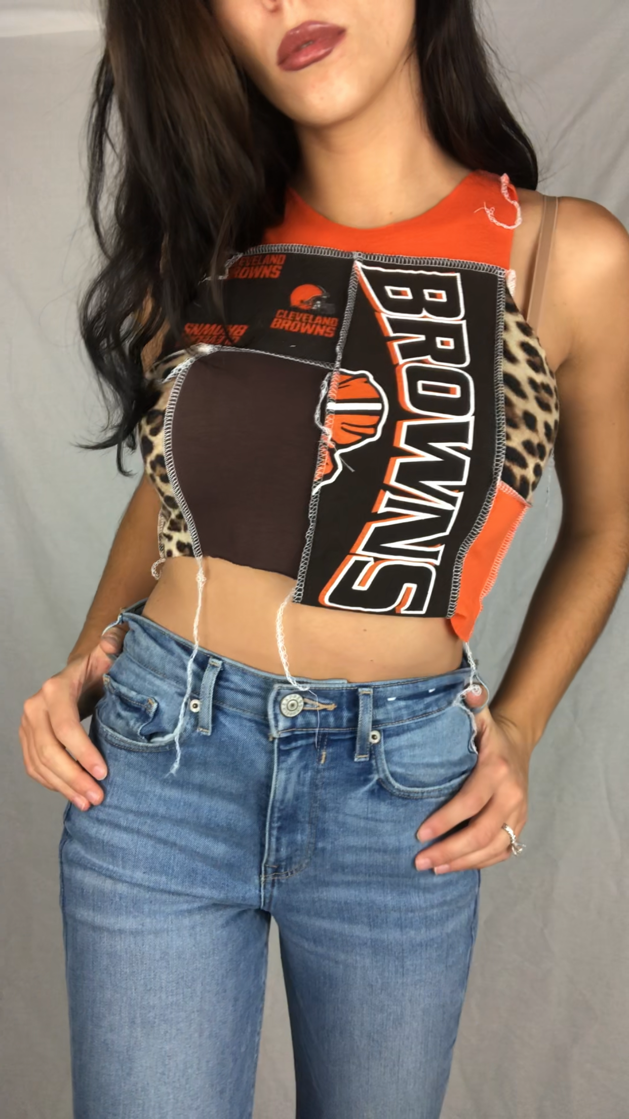 BROWNS CHEETAH PATCHWORK TANK
