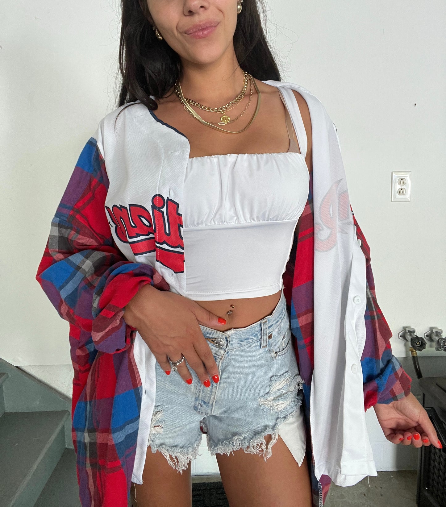 WHITE SIZEMORE JERSEY FLANNEL