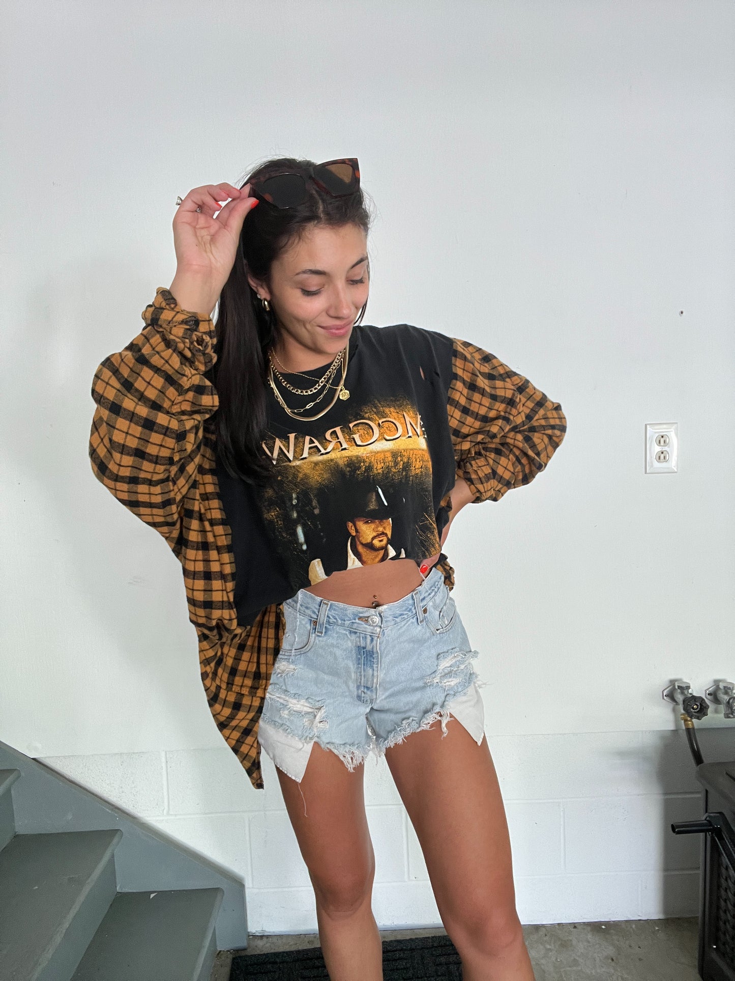 TIM MCGRAW FLANNEL TEE