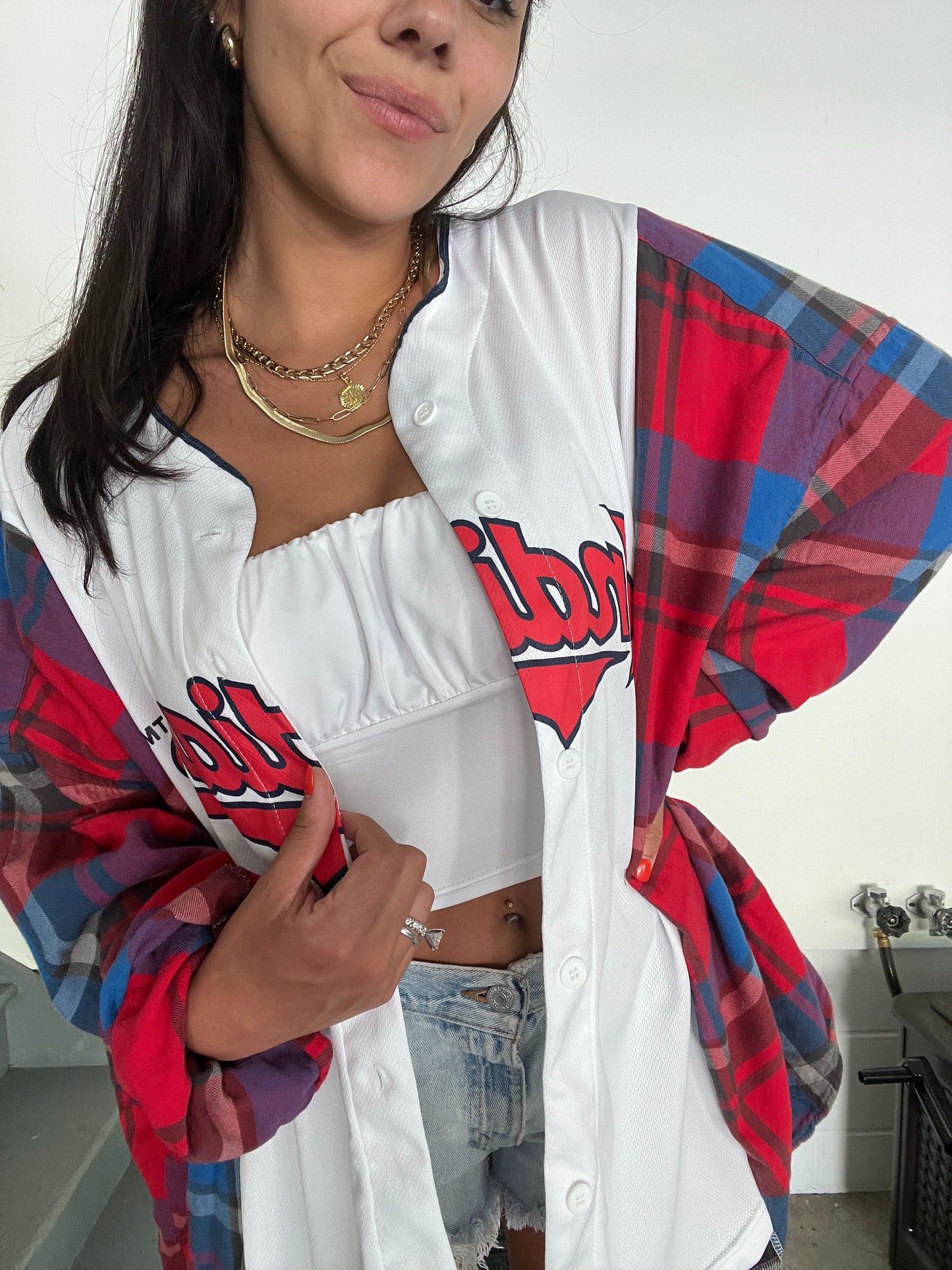 WHITE SIZEMORE JERSEY FLANNEL