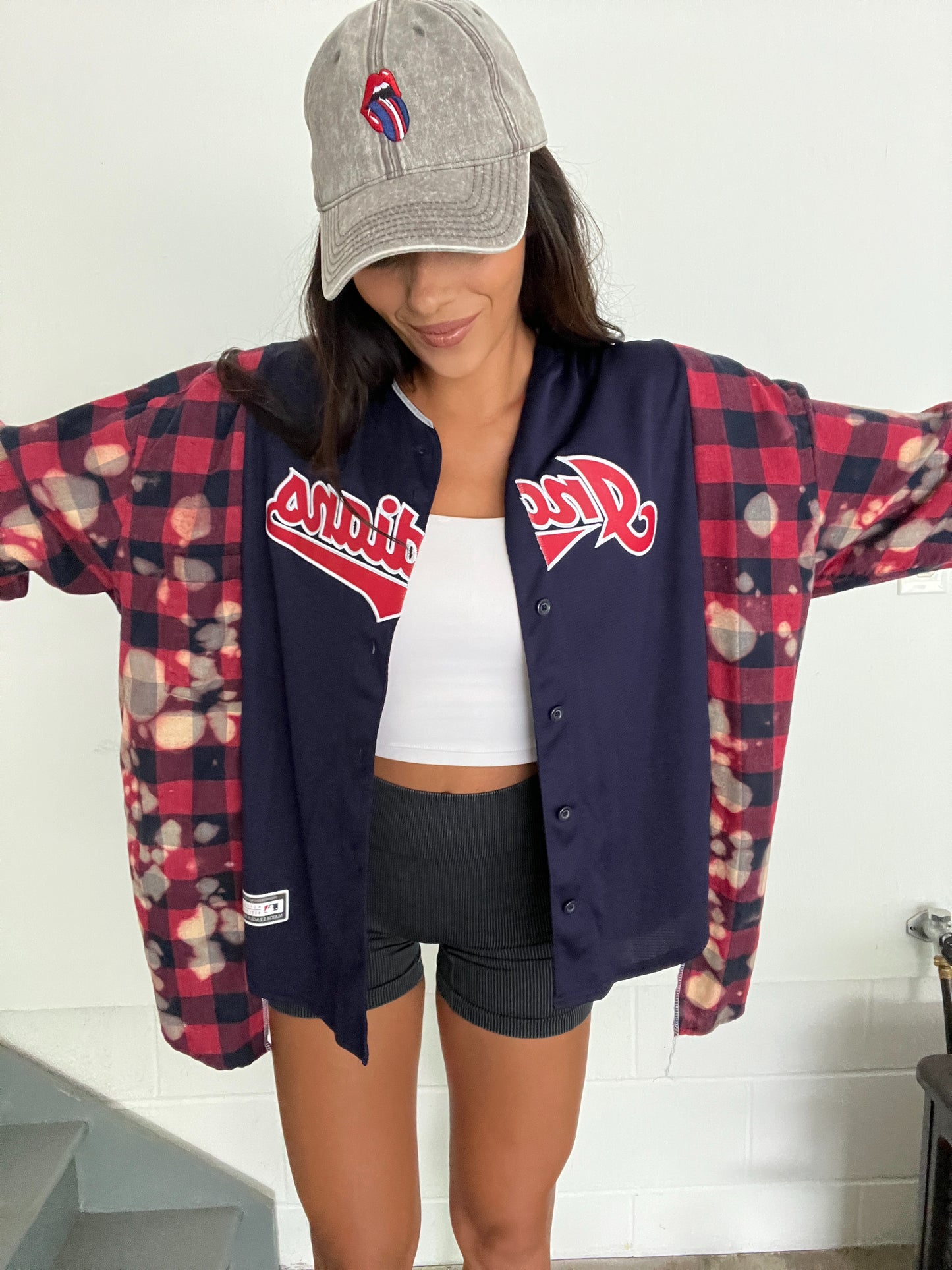 NAVY BLEACHED JERSEY FLANNEL