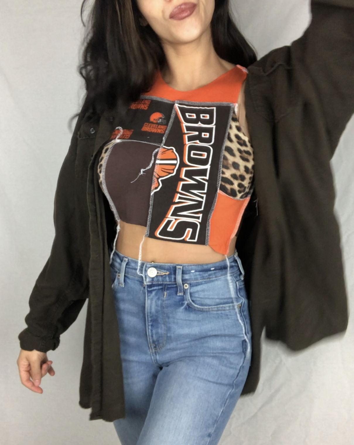 BROWNS CHEETAH PATCHWORK TANK