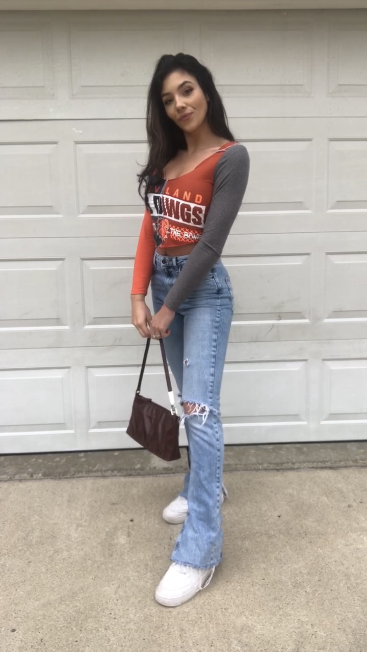BROWNS SPLIT LONG SLEEVE