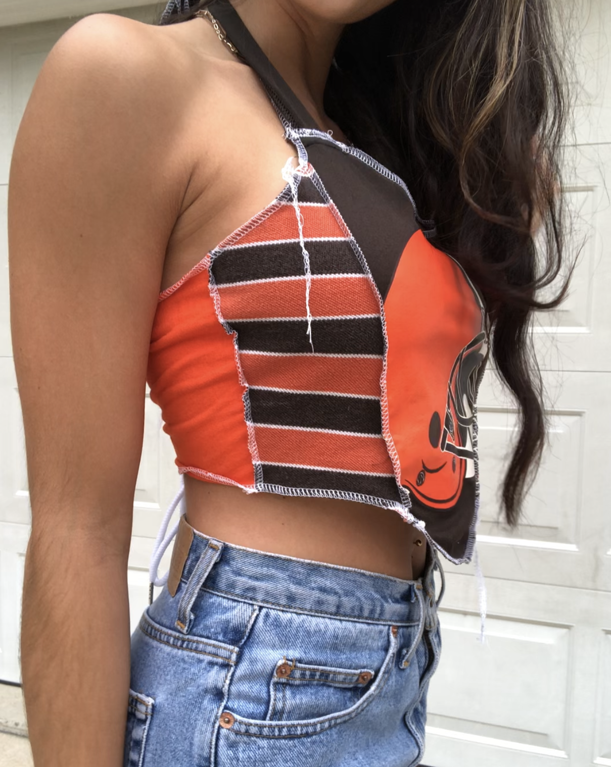 CLEVELAND BROWNS STRIPED HALTER TANK