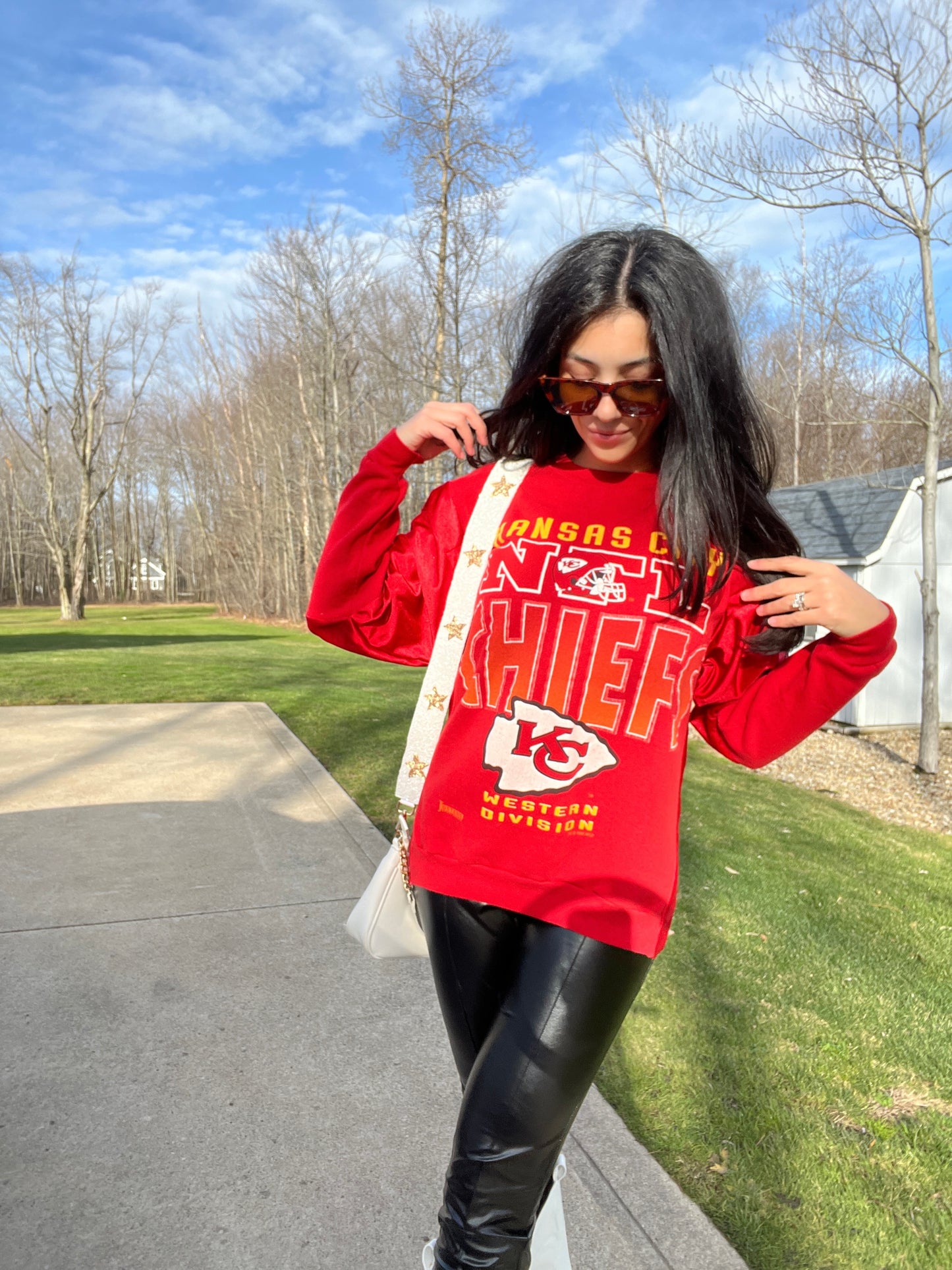 VINTAGE CHIEFS JERSEY SLEEVE CREWNECK