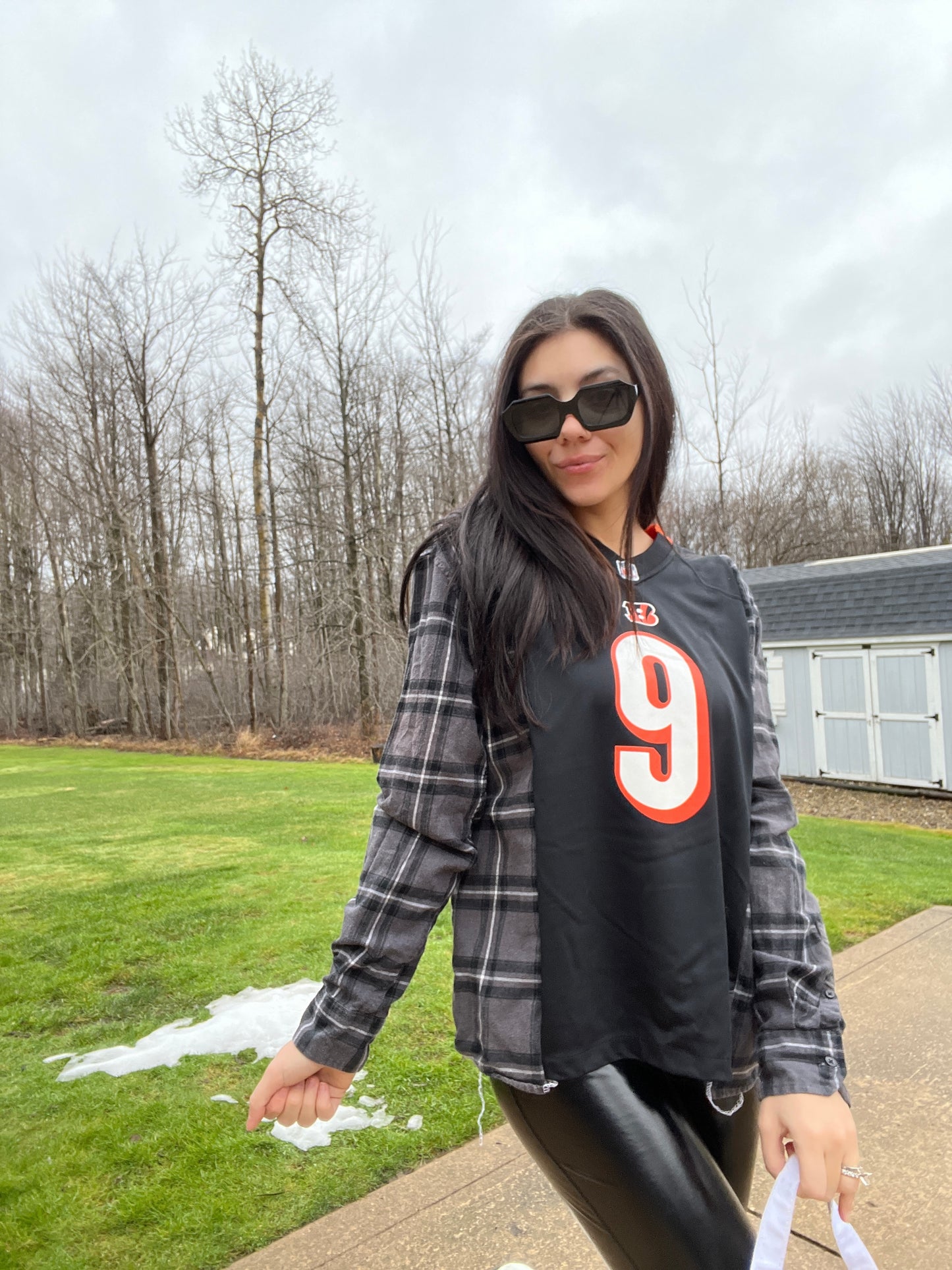 #9 BURROW BENGALS JERSEY X FLANNEL