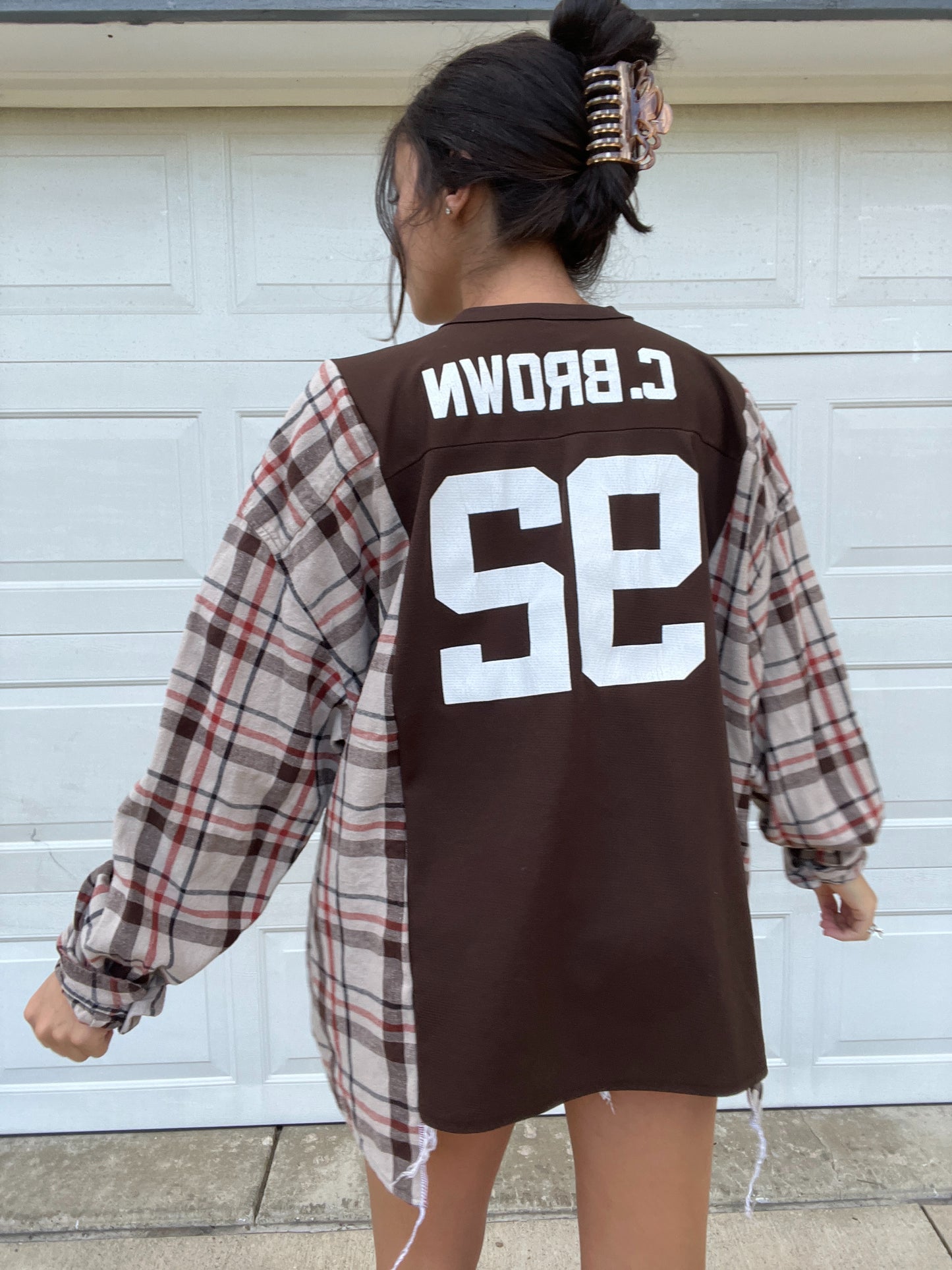 C BROWN JERSEY X FLANNEL