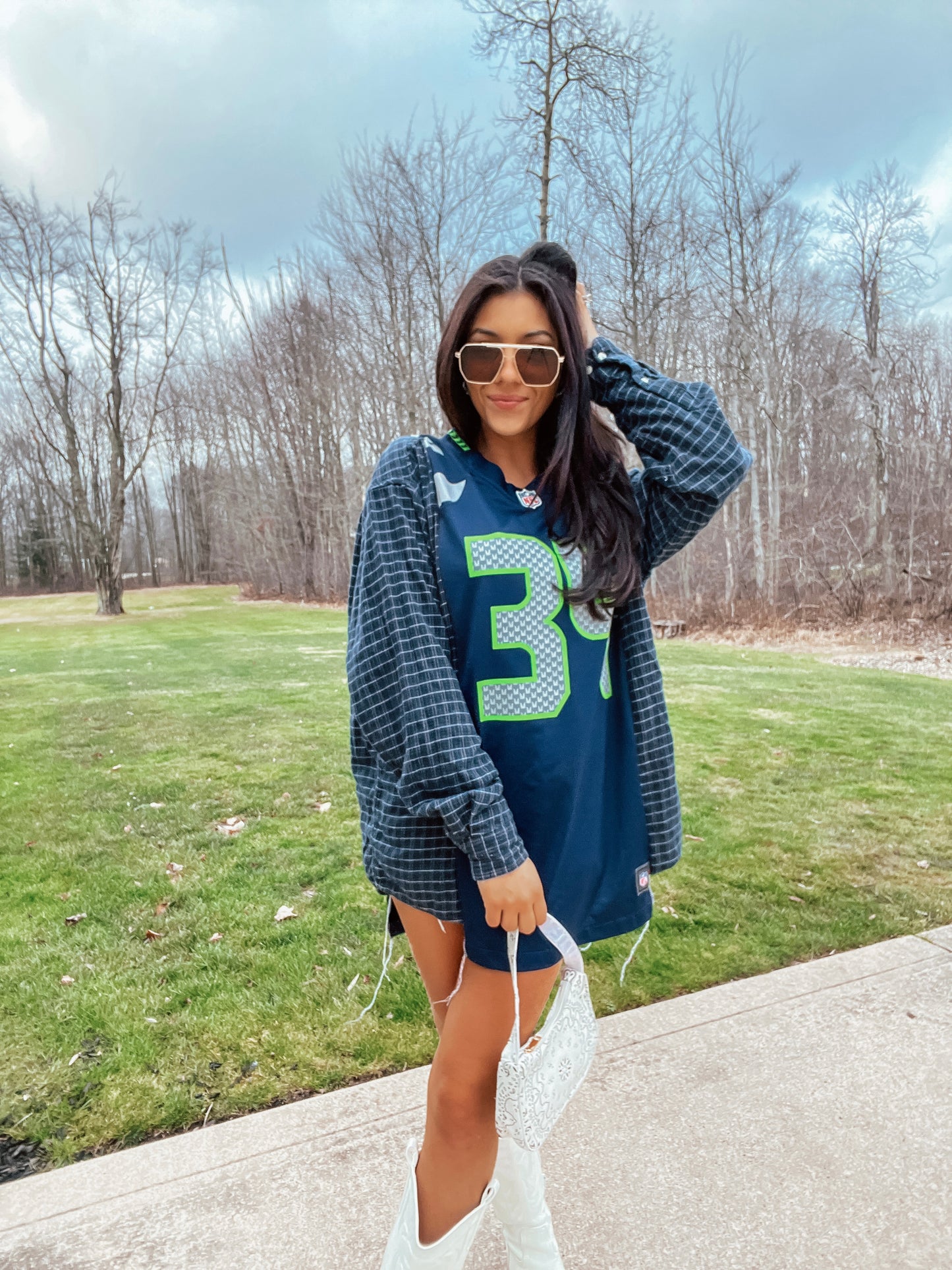 #34 RAWLS SEAHAWKS JERSEY X FLANNEL