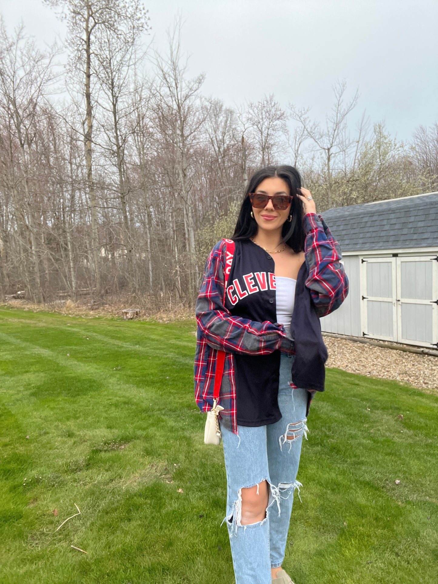 CLEVELAND BASEBALL JERSEY X FLANNEL