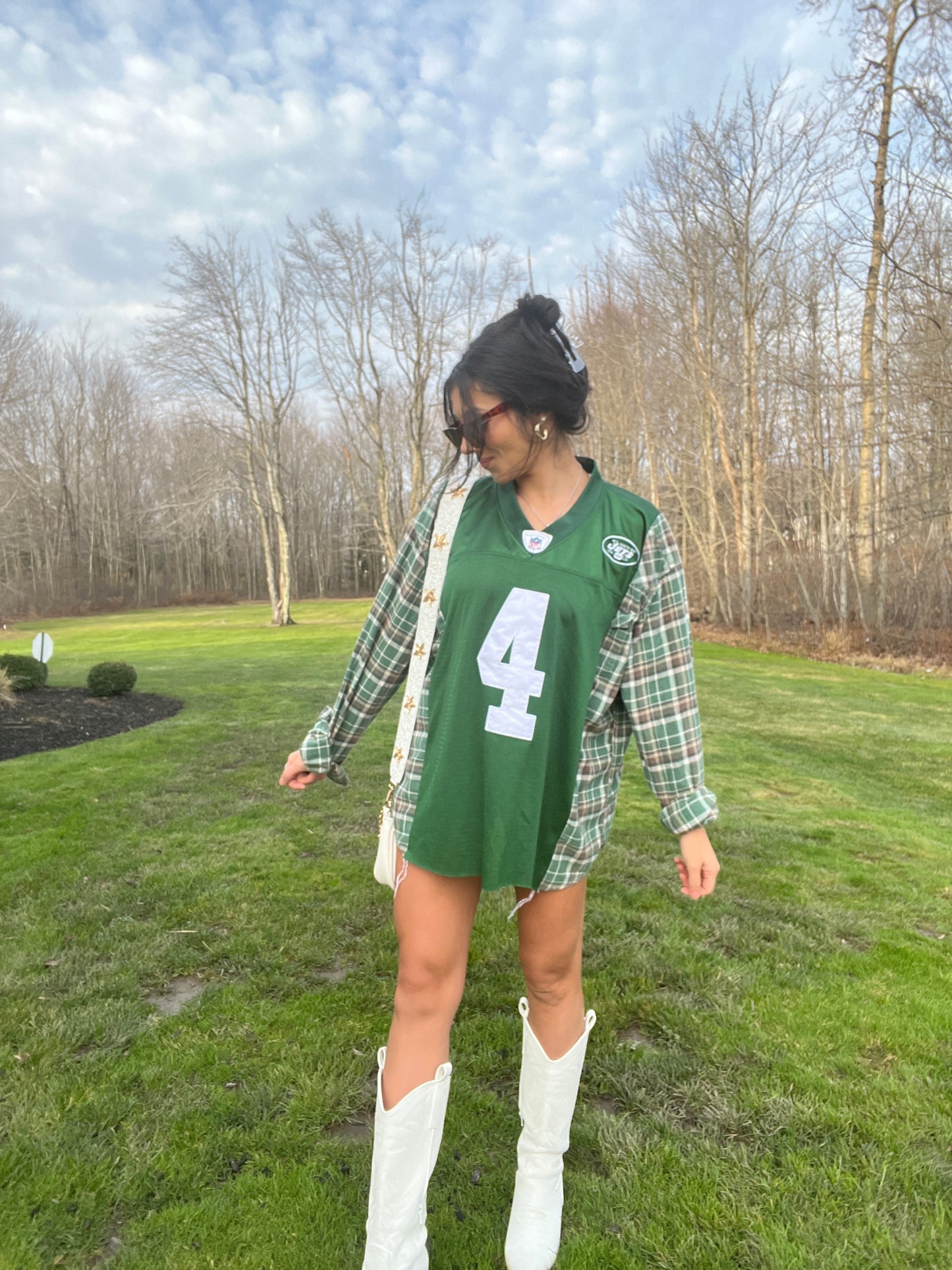 #4 FAVRE JETS JERSEY X FLANNEL