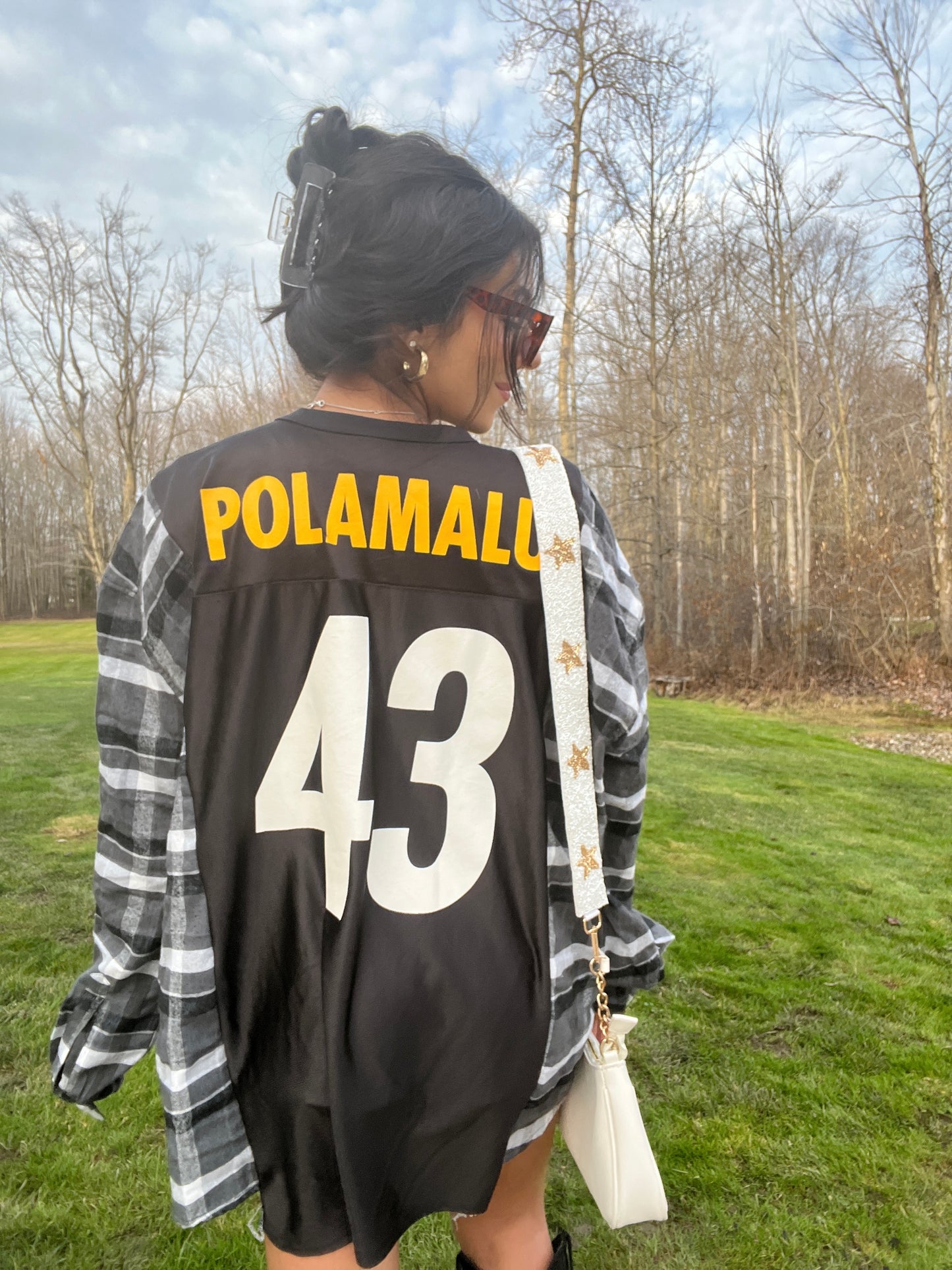 #43 POLAMALO STEELERS JERSEY X FLANNEL