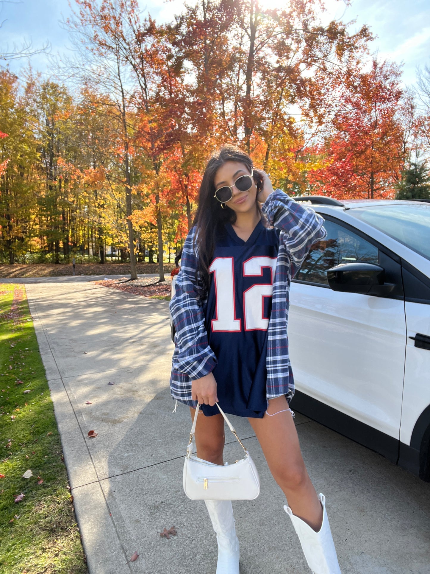 #12 BRADY PATRIOTS JERSEY X FLANNEL