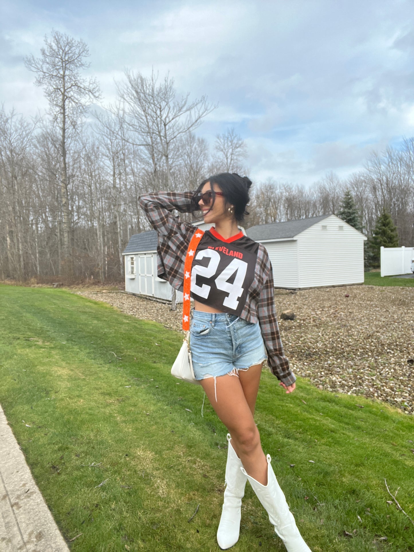 #24 CHUBB BROWNS JERSEY X FLANNEL