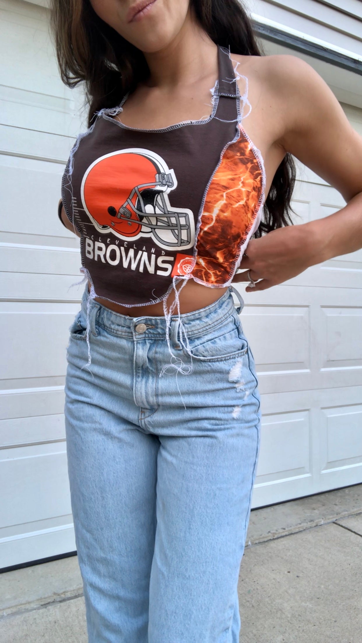 CLEVELAND BROWNS FIERY HALTER TANK