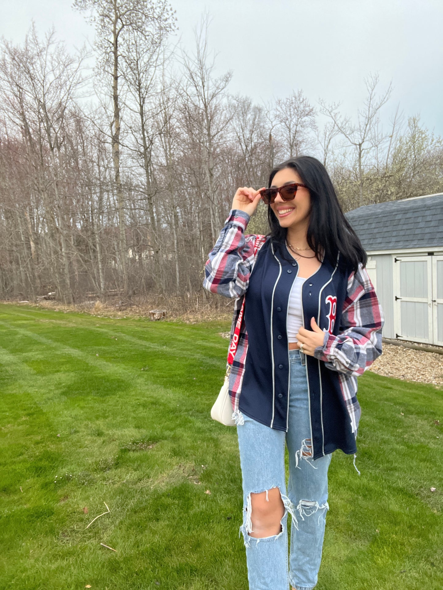 BOSTON BASEBALL JERSEY X FLANNEL