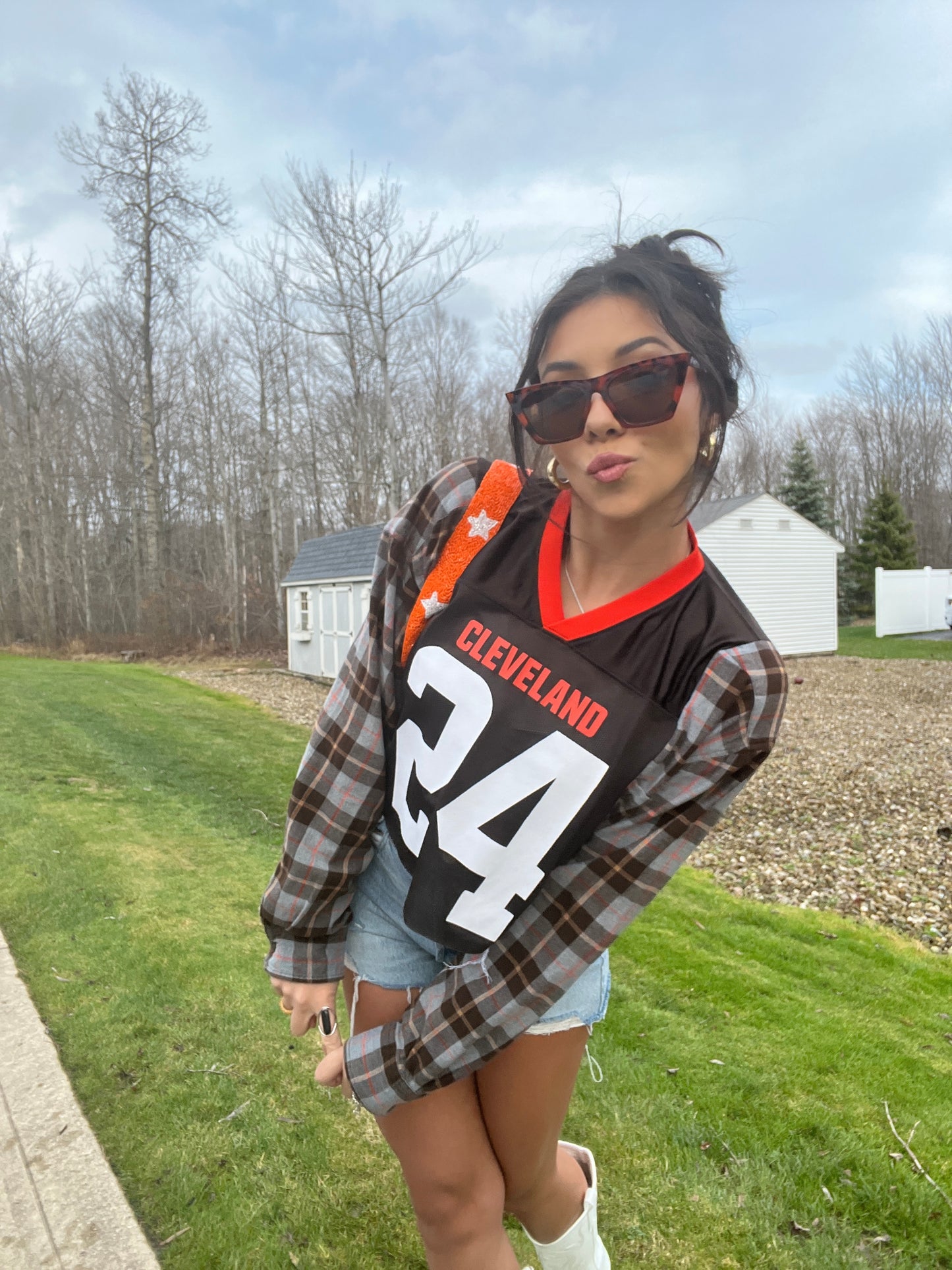 #24 CHUBB BROWNS JERSEY X FLANNEL