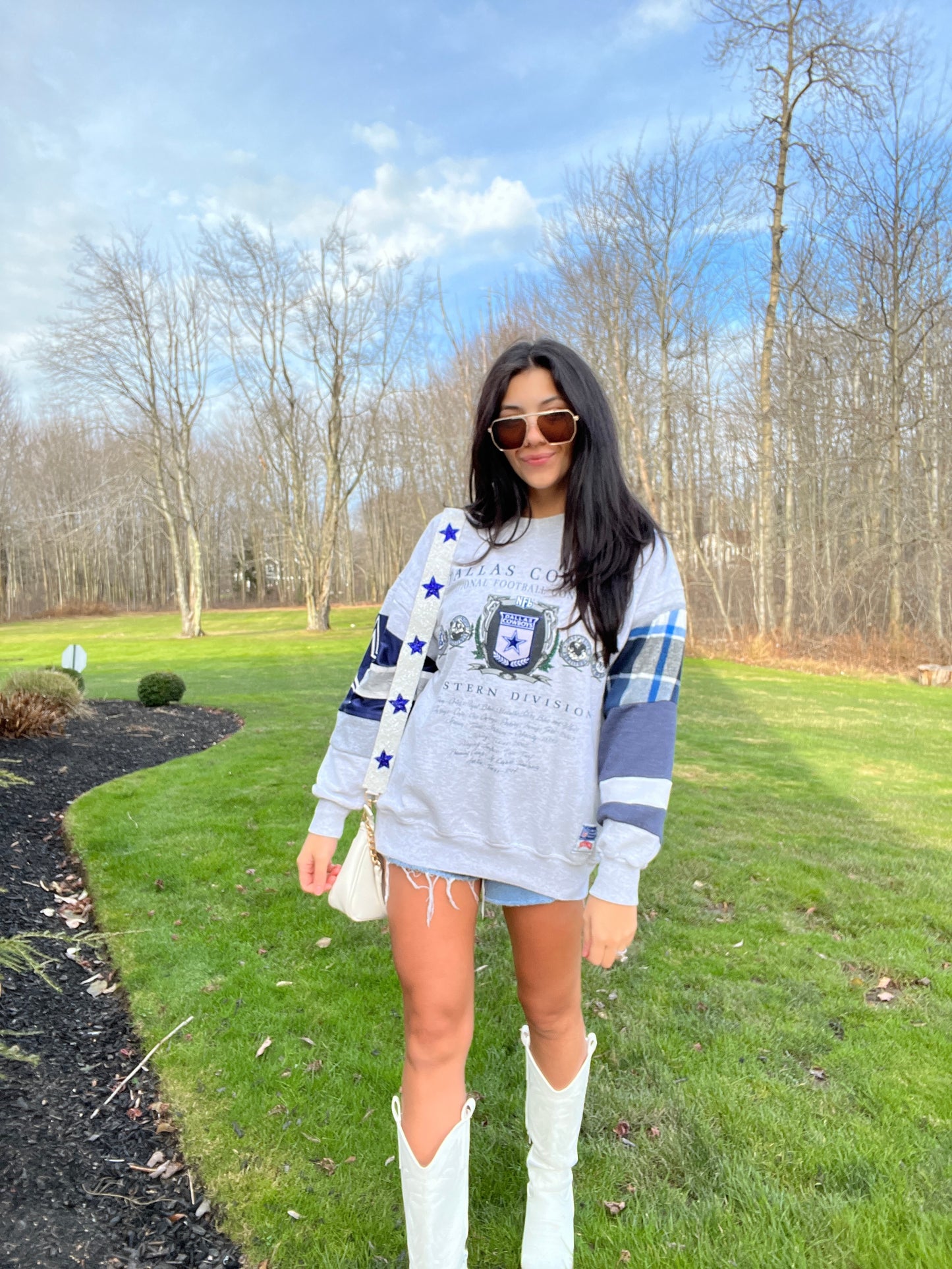 PATCH SLEEVE VINTAGE COWBOYS CREWNECK