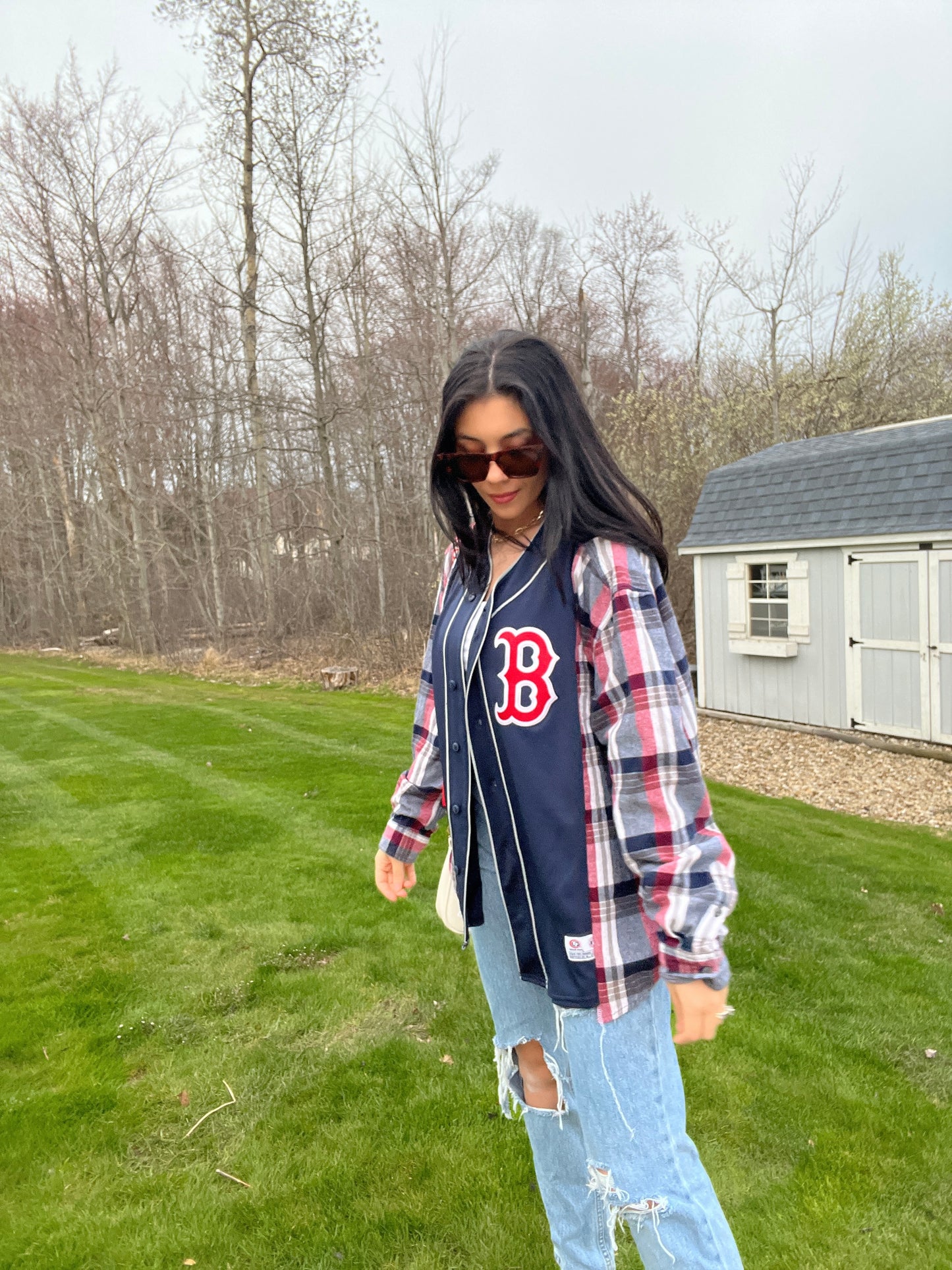 BOSTON BASEBALL JERSEY X FLANNEL