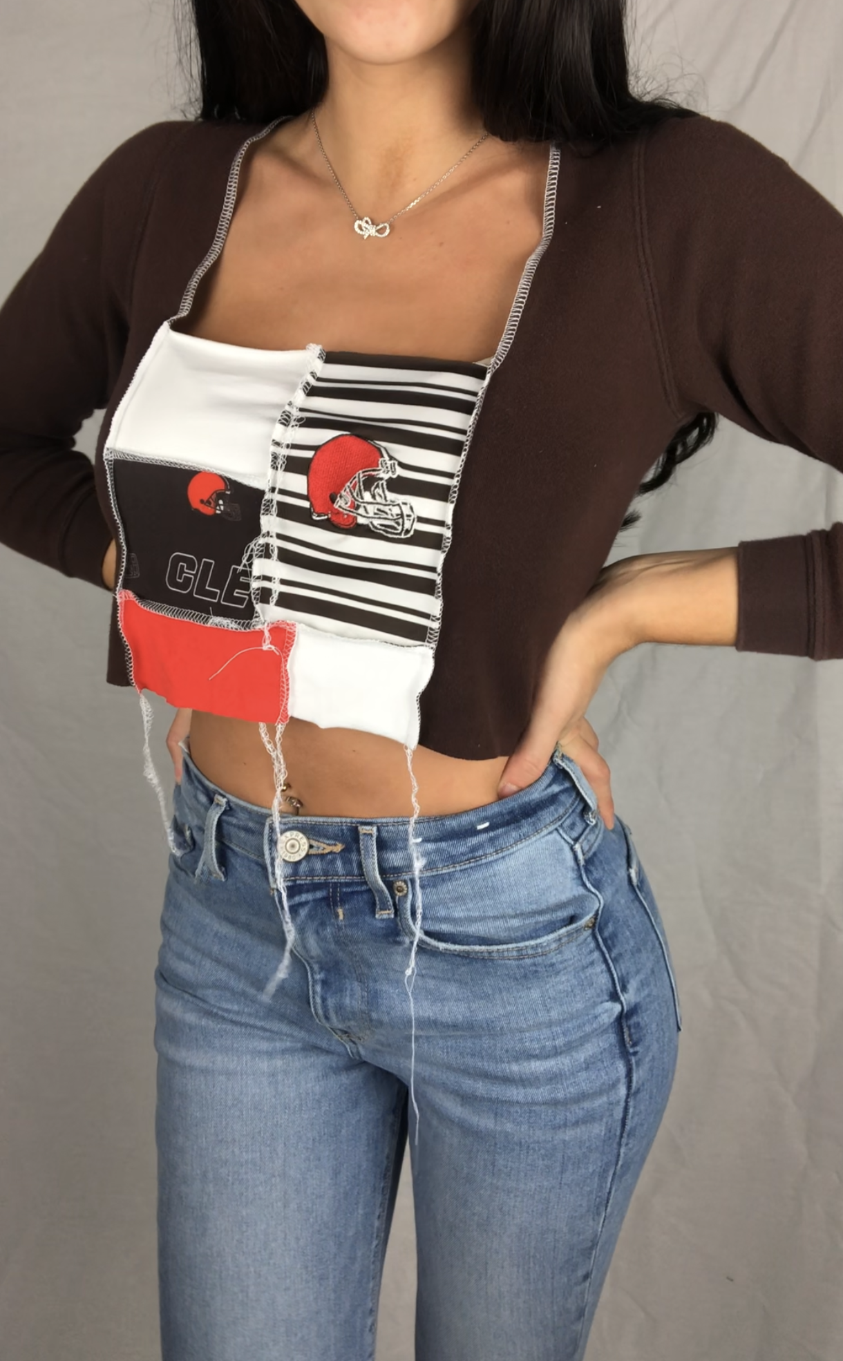 PATCHWORK LONG SLEEVE TOP
