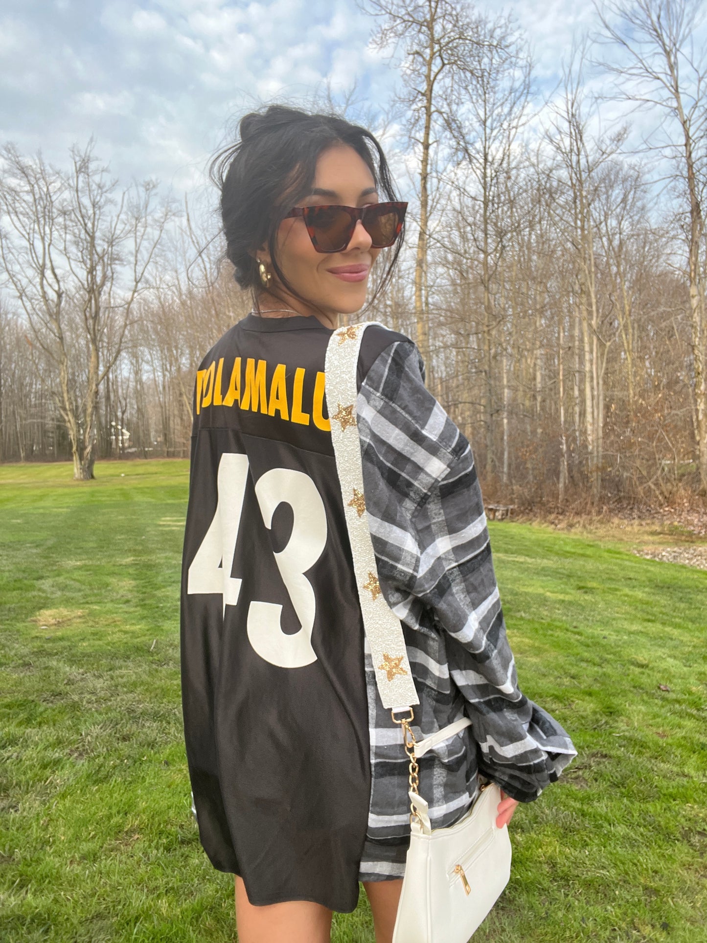 #43 POLAMALO STEELERS JERSEY X FLANNEL