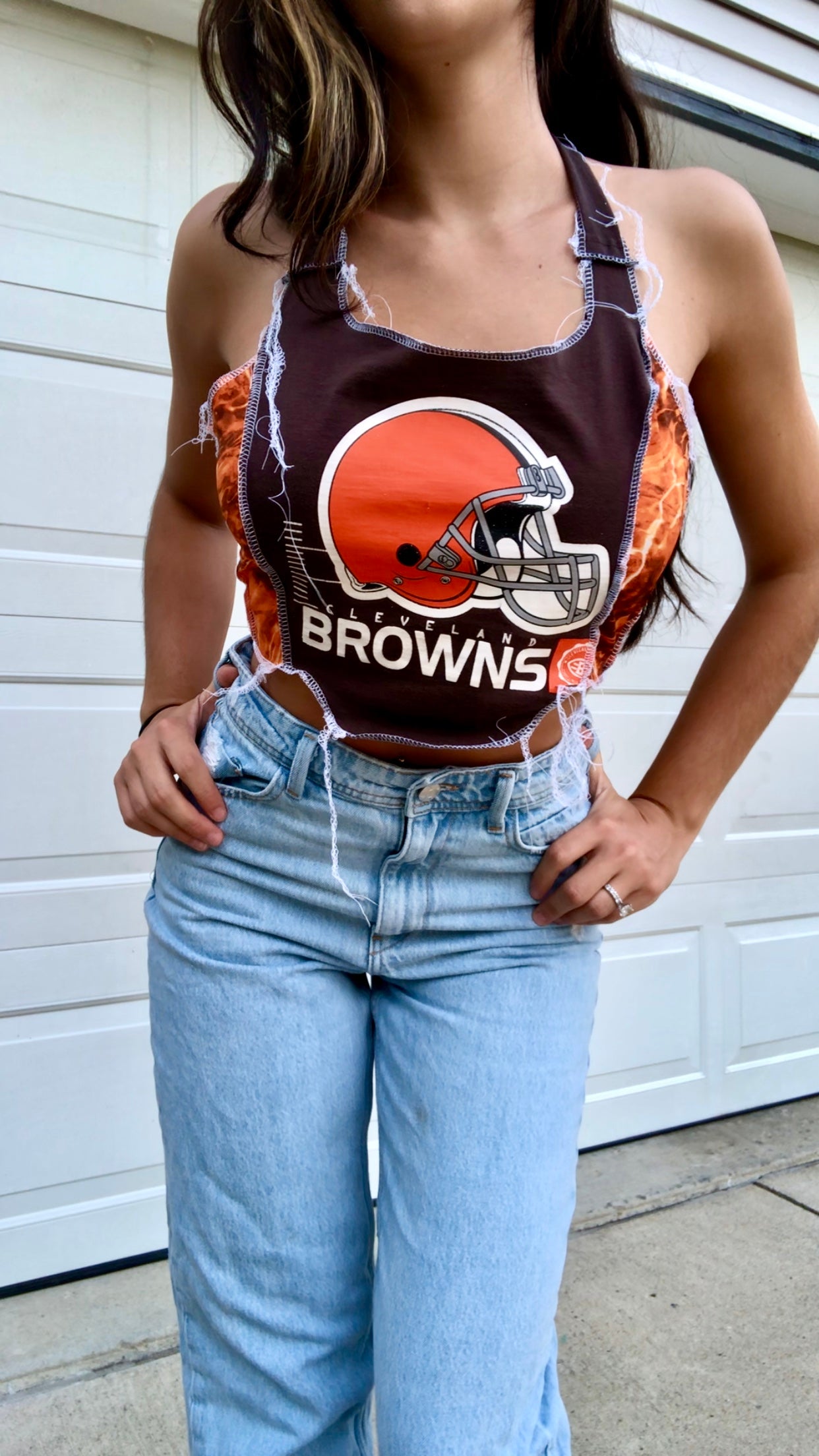 CLEVELAND BROWNS FIERY HALTER TANK