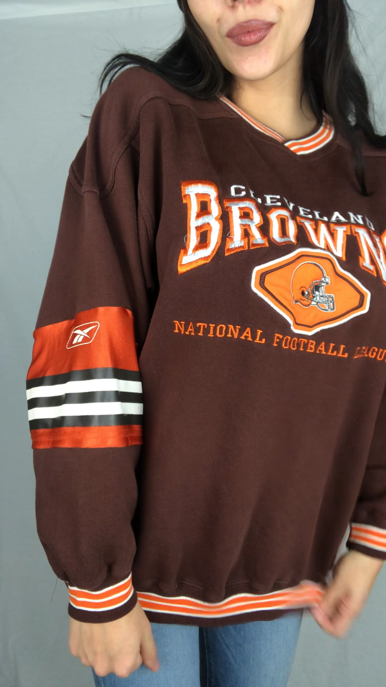 VINTAGE BROWNS CREWNECK WITH JERSEY SLEEVE