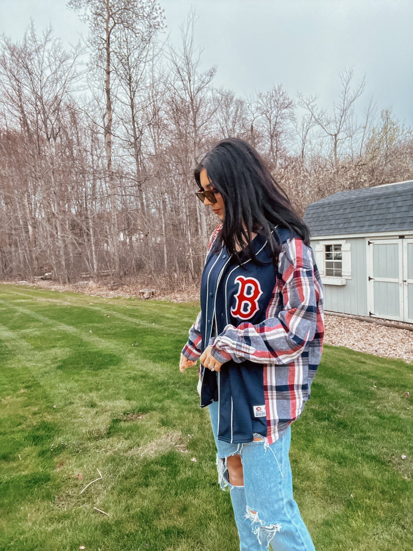 BOSTON BASEBALL JERSEY X FLANNEL