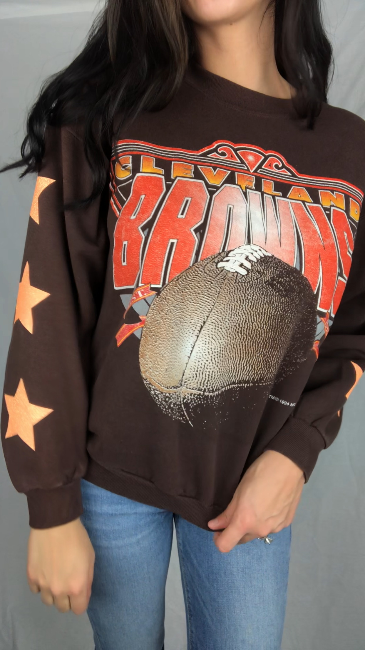 VINTAGE BROWNS ORANGE STAR SLEEVES