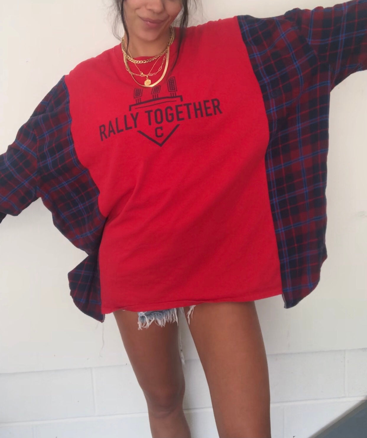 RALLY TOGETHER FLANNEL TEE
