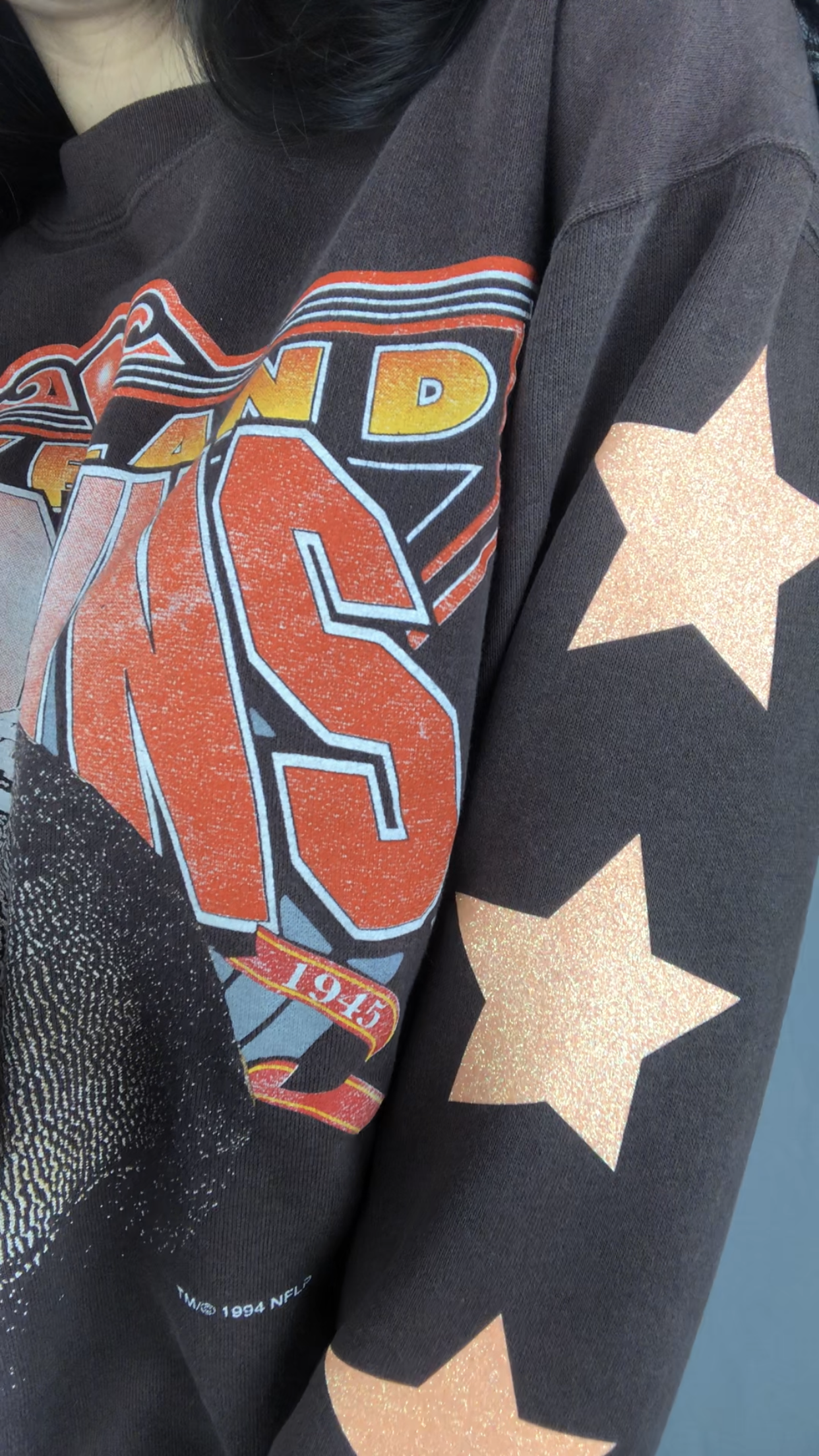 VINTAGE BROWNS ORANGE STAR SLEEVES