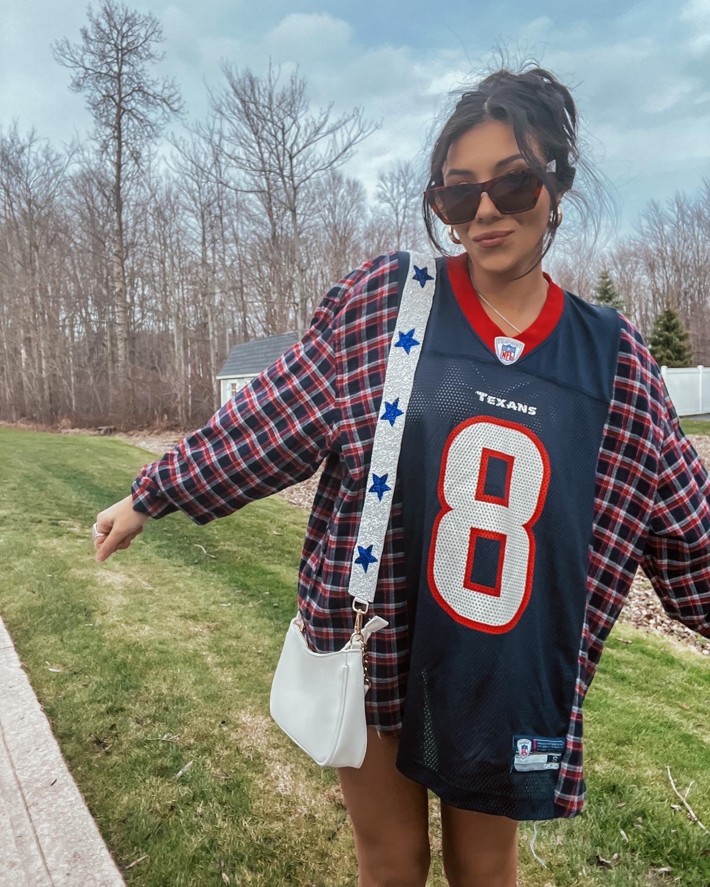 #8 SCHAUB TEXANS JERSEY X FLANNEL