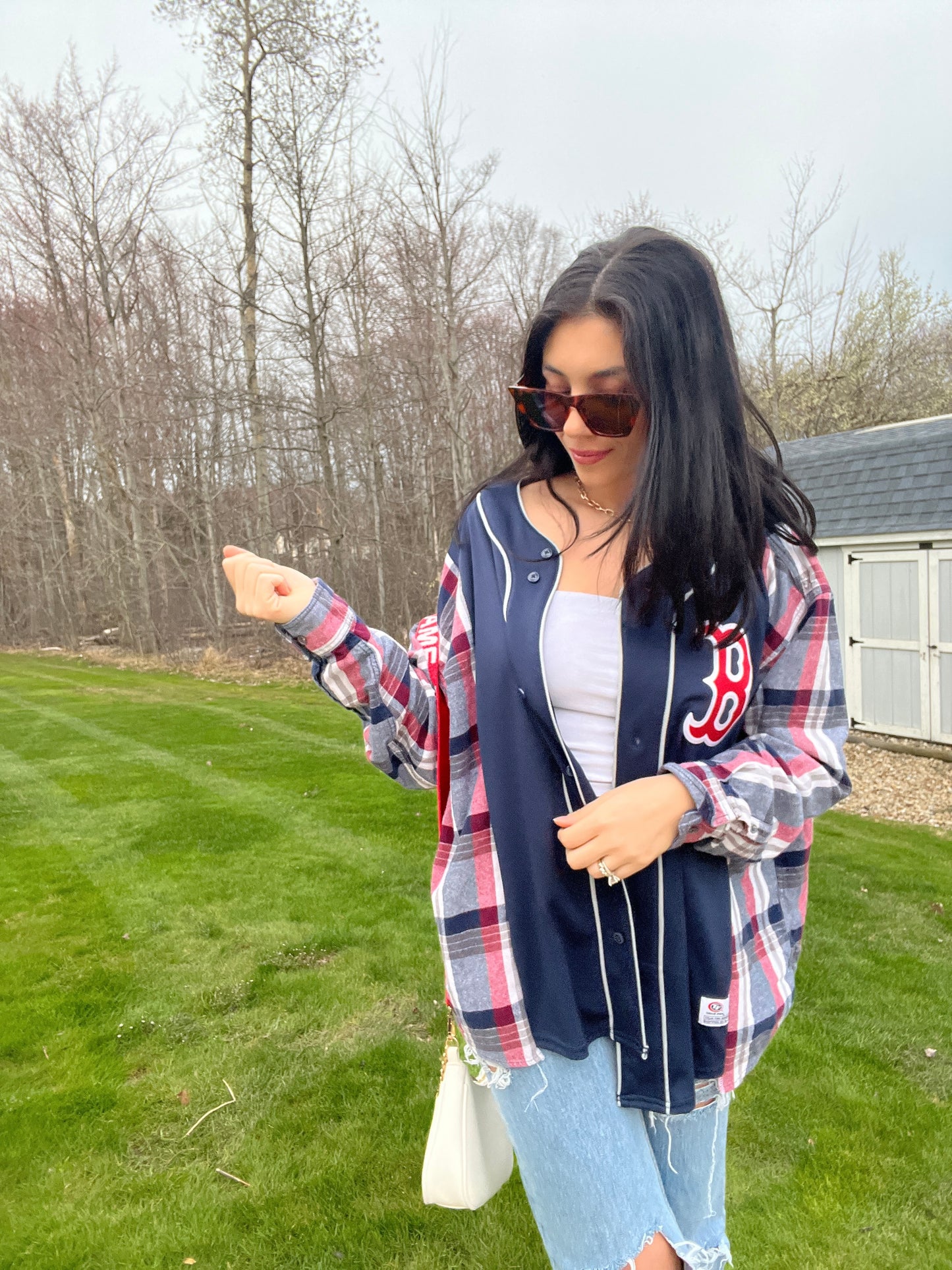 BOSTON BASEBALL JERSEY X FLANNEL