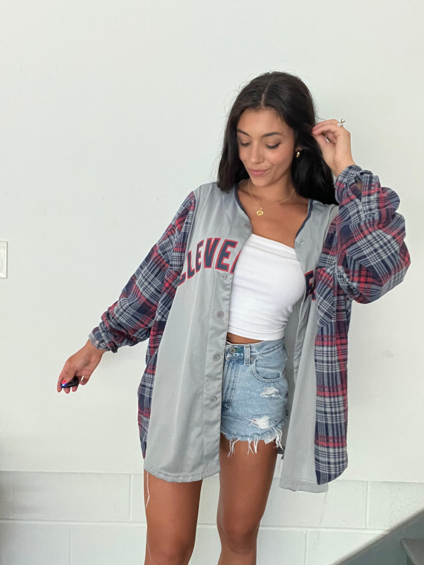 GREY CLEVELAND JERSEY FLANNEL