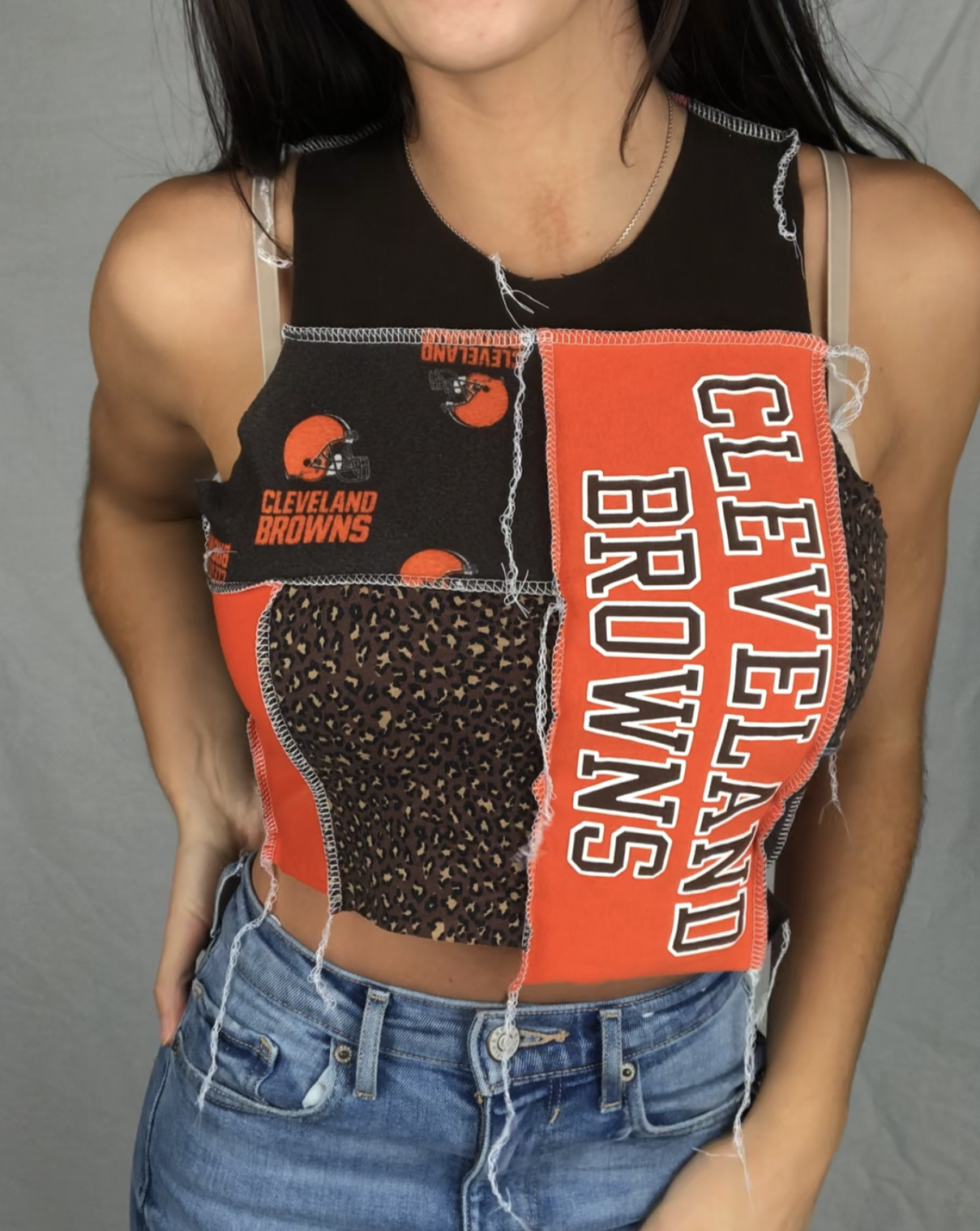 BROWNS CHEETAH PATCHWORK TANK