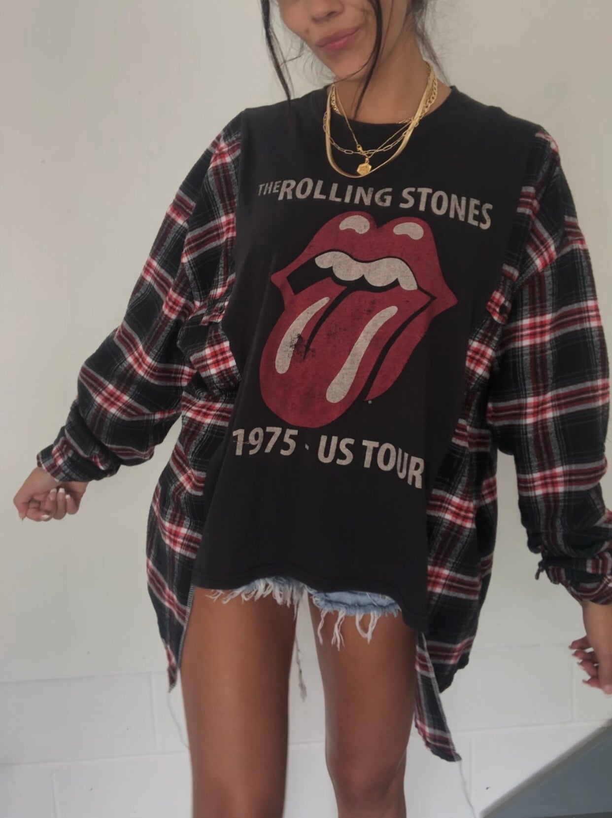 ROLLING STONES FLANNEL TOP