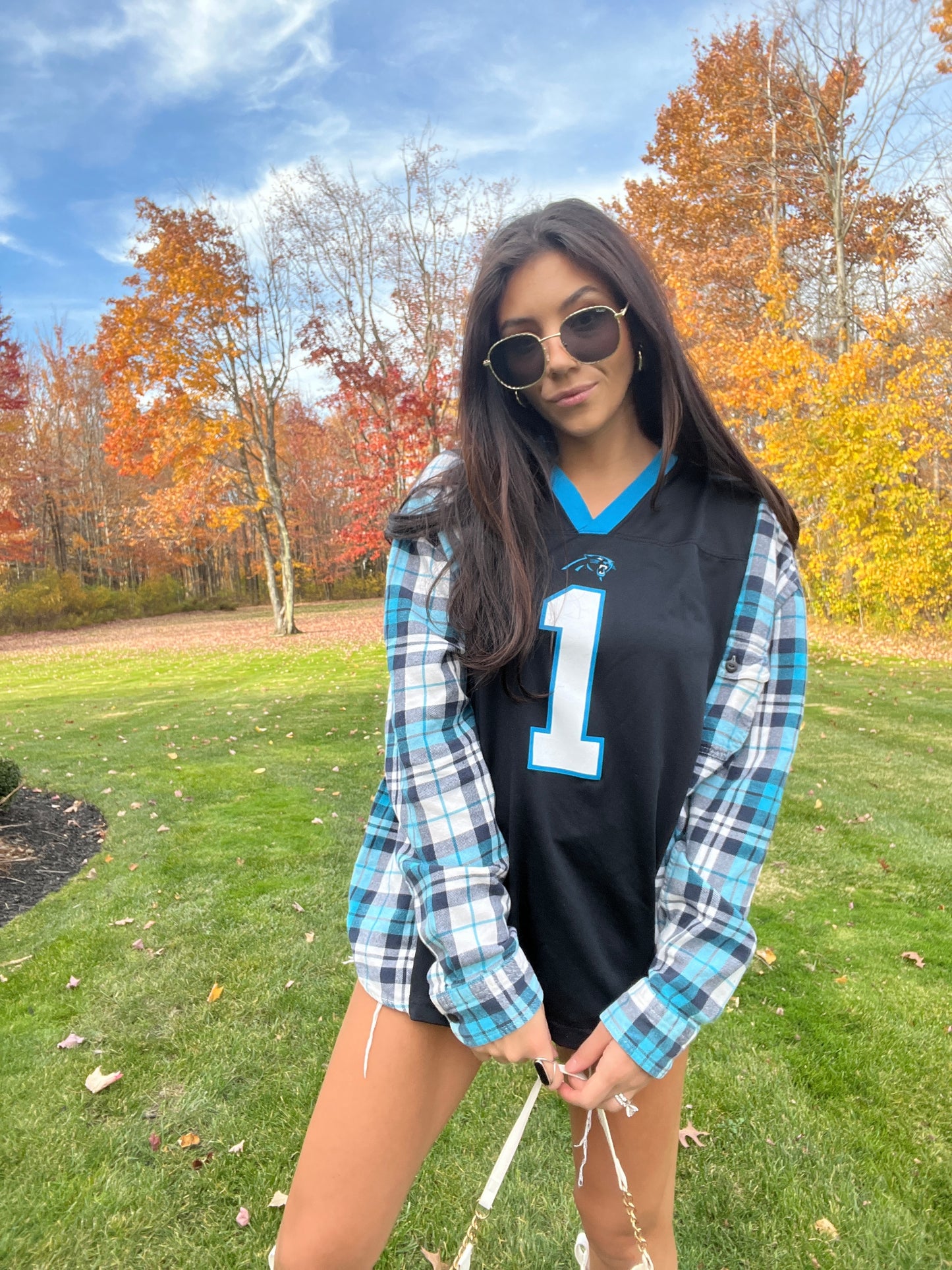 #1 NEWTON PANTHERS JERSEY X FLANNEL