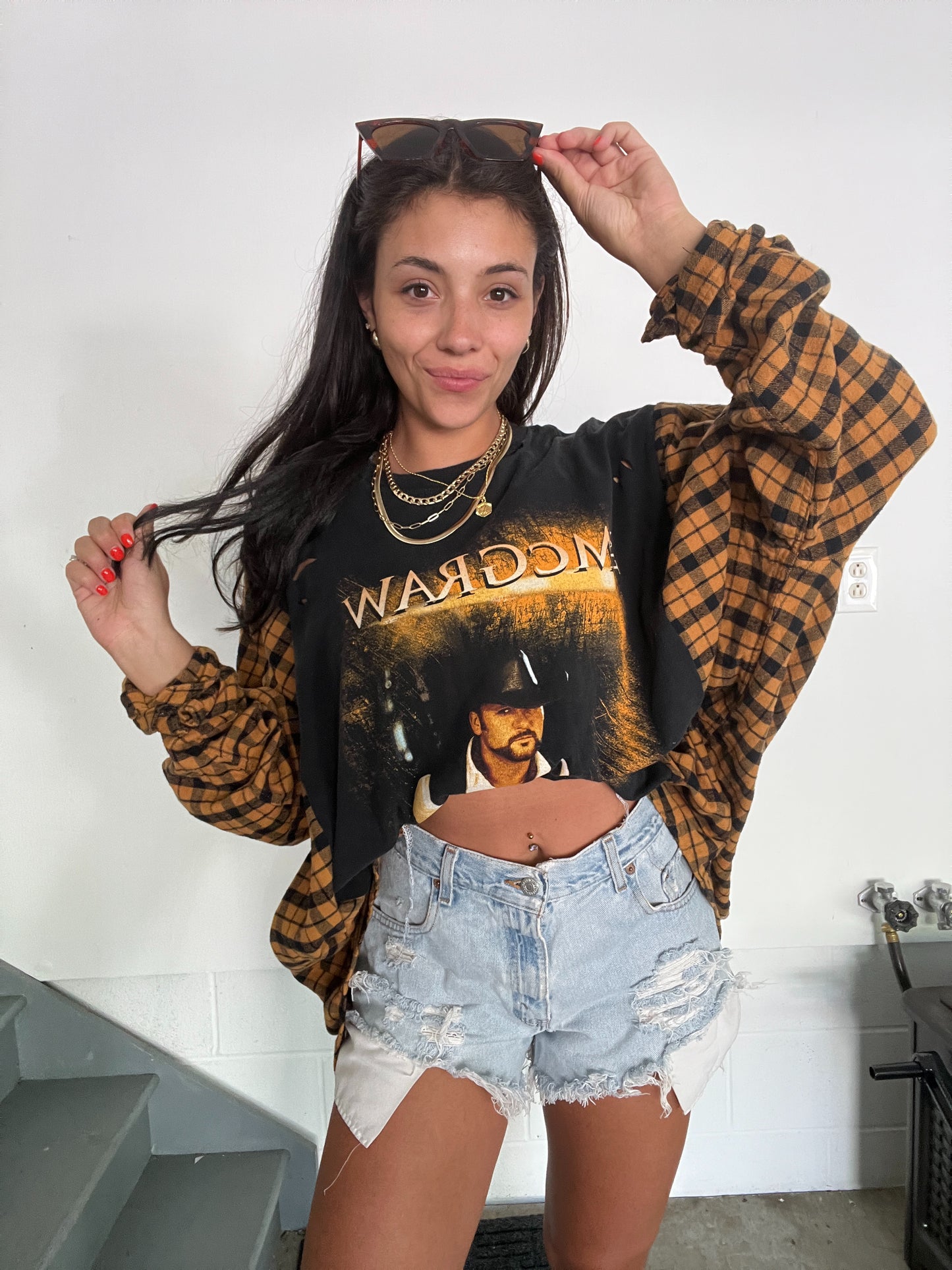 TIM MCGRAW FLANNEL TEE
