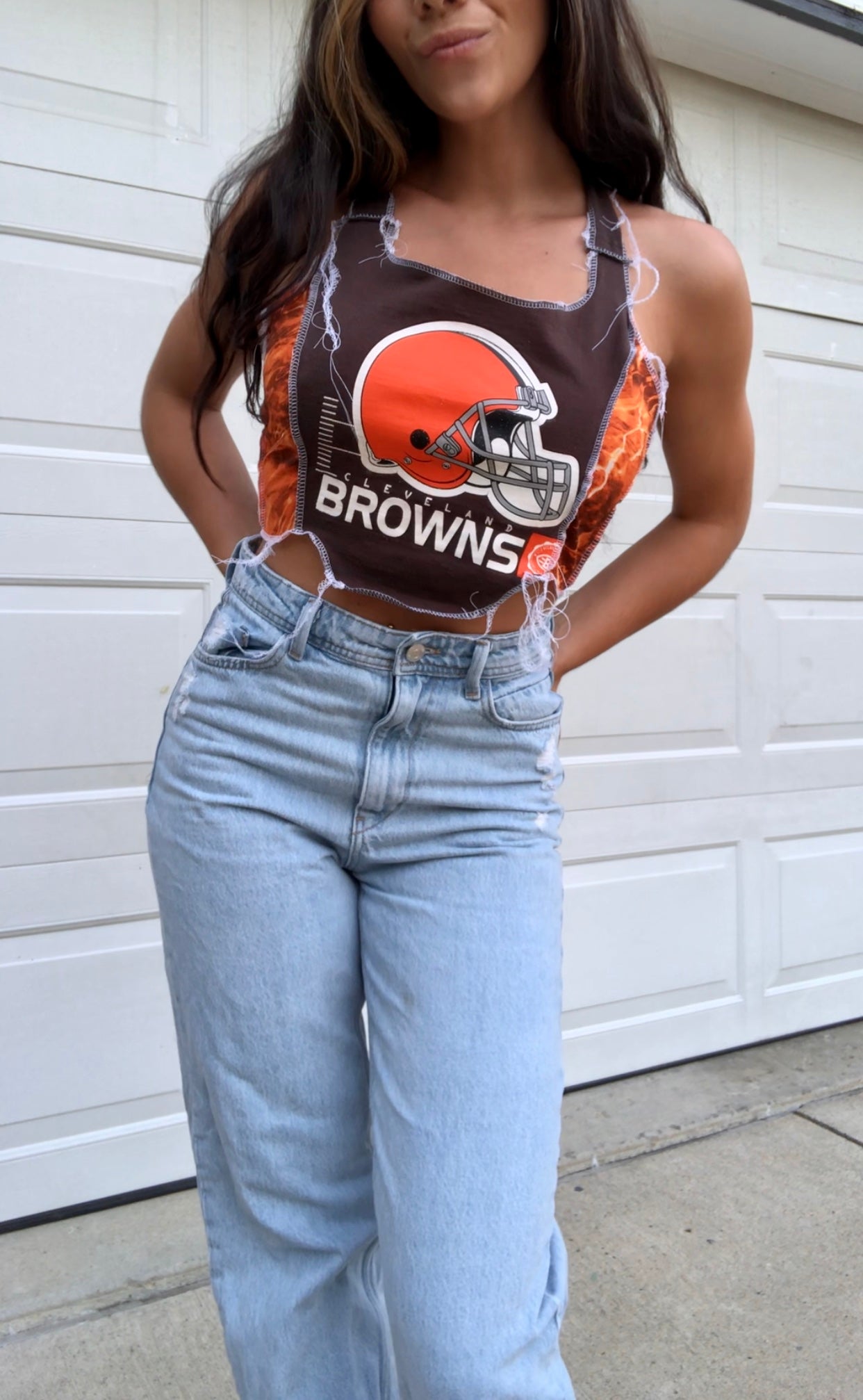 CLEVELAND BROWNS FIERY HALTER TANK