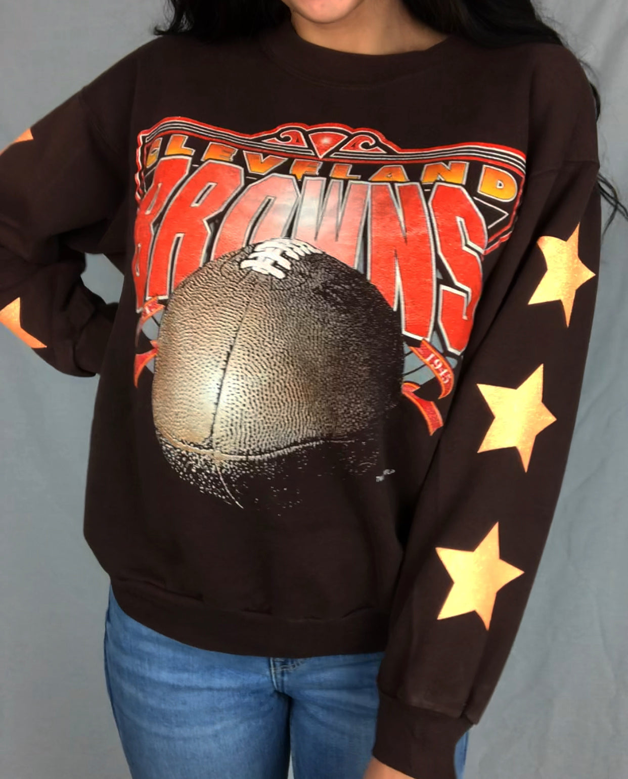 VINTAGE BROWNS ORANGE STAR SLEEVES