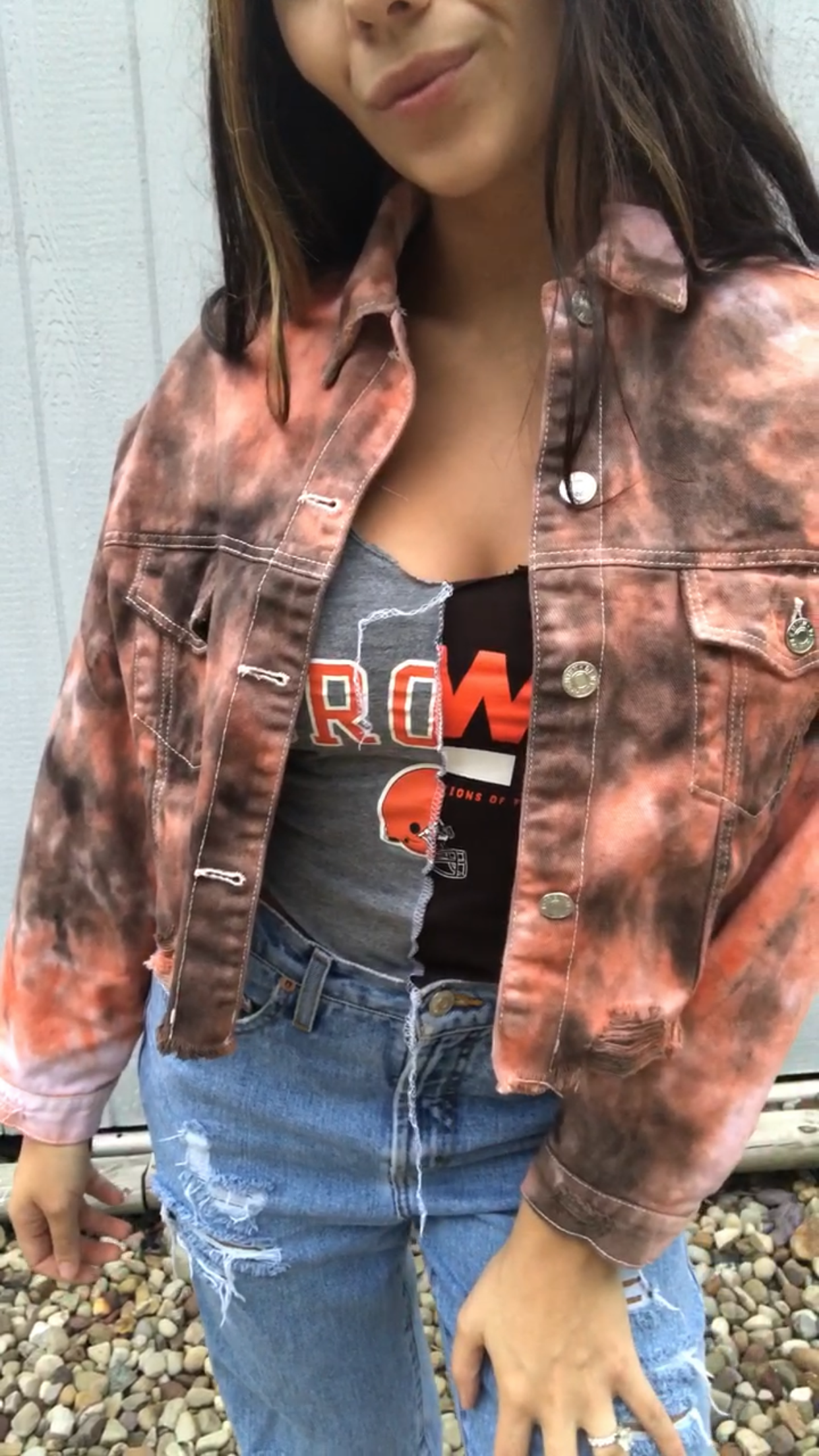 TIE DYE CROPPED JACKET