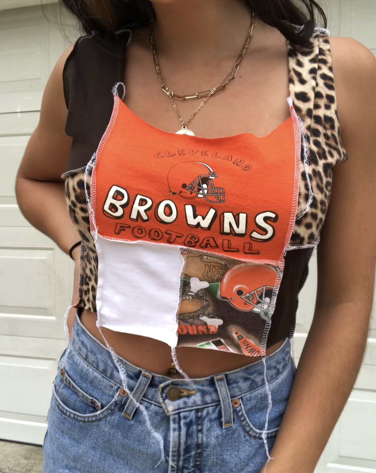 BROWNS CHEETAH PATCHWORK TANK