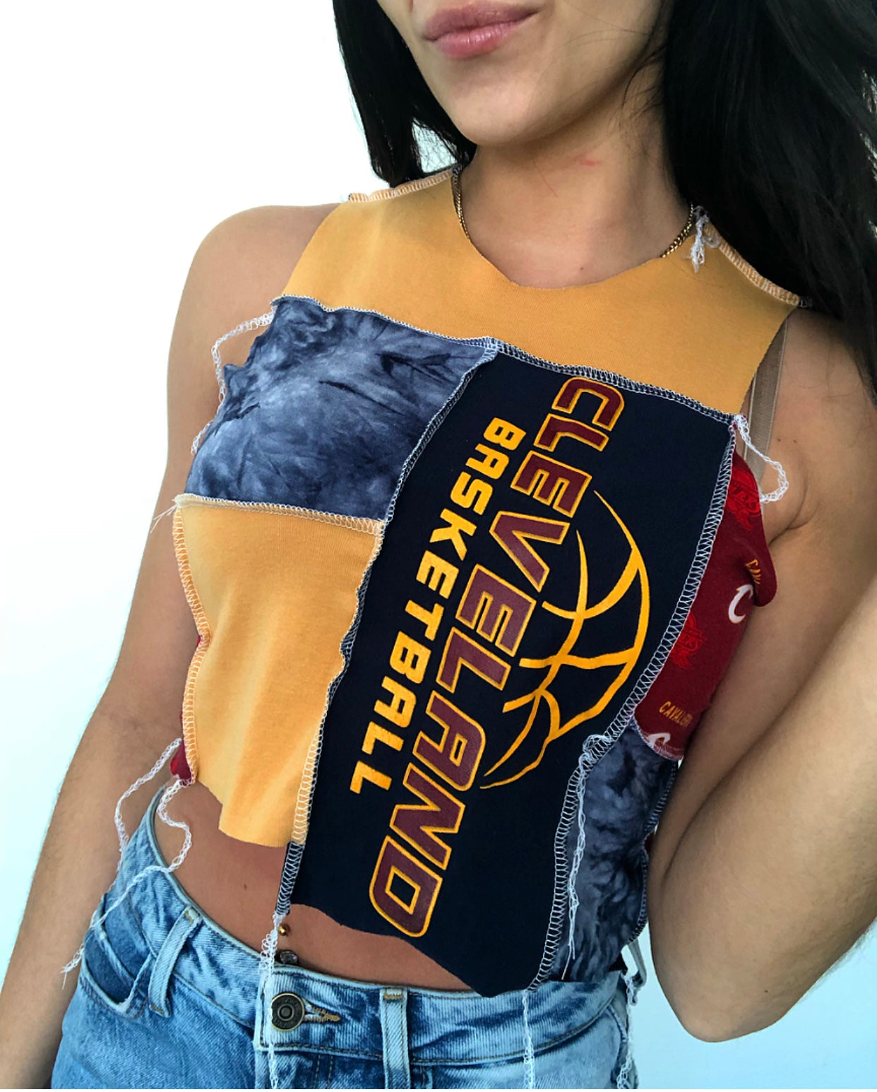 Tie Dye Cavs Patchwork Tank